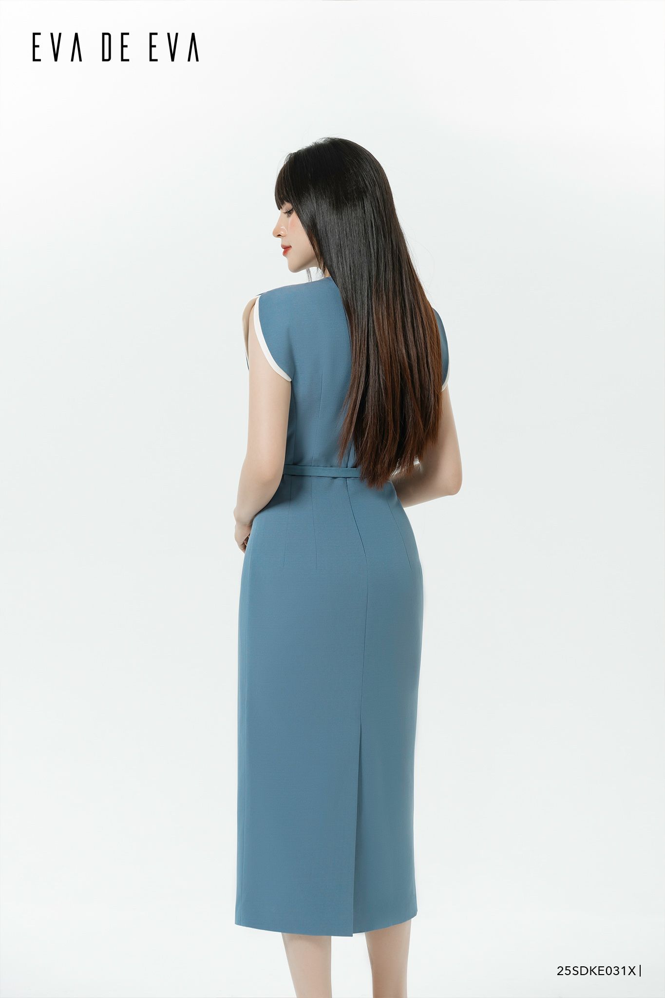  Đầm tay ngắn, Dáng thắt eo 25SDKE031X 