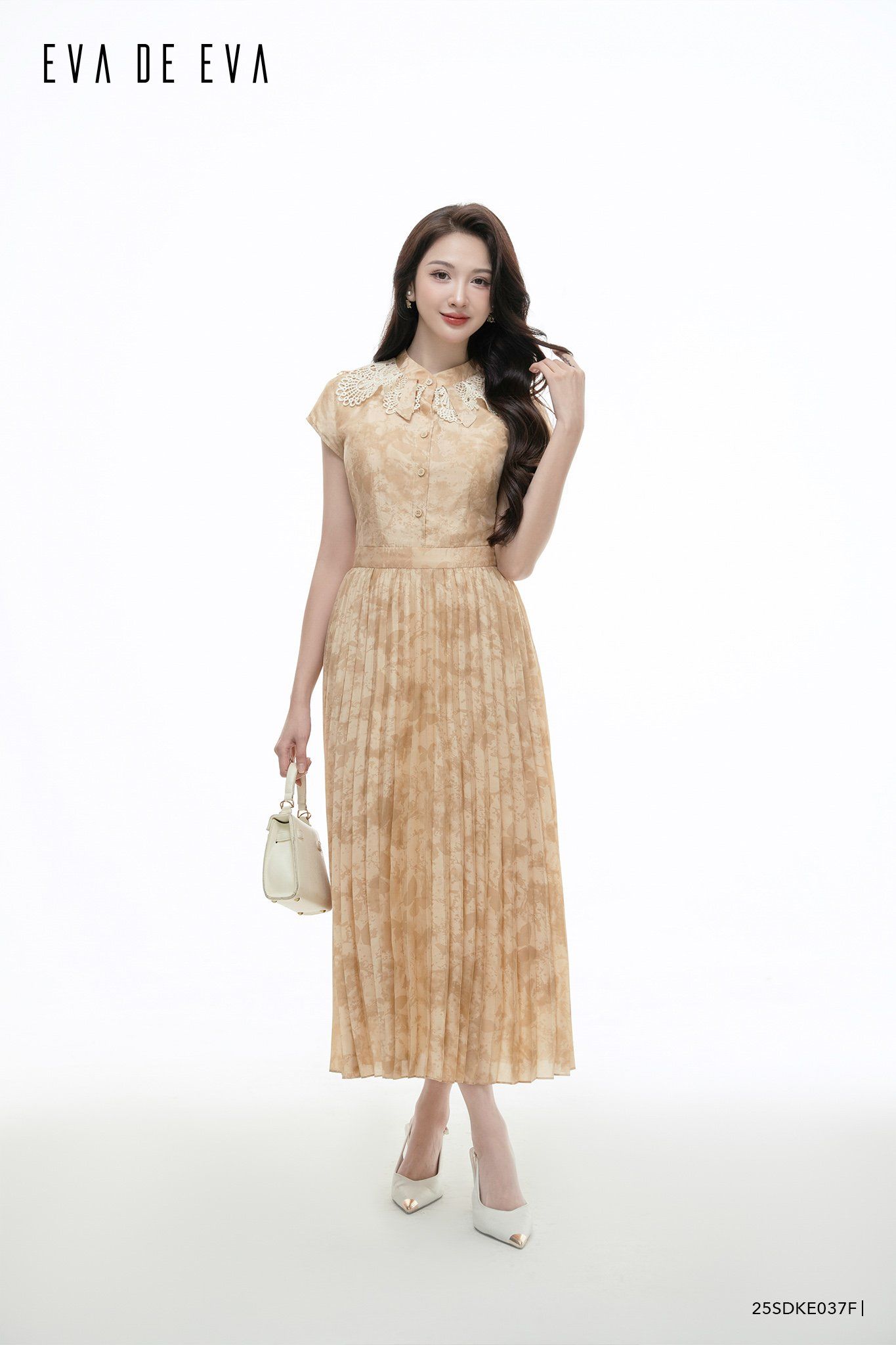  Đầm tay ngắn,  25SDKE037F 