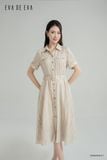  Đầm tay ngắn, Dáng thắt eo 25SDKE041F 