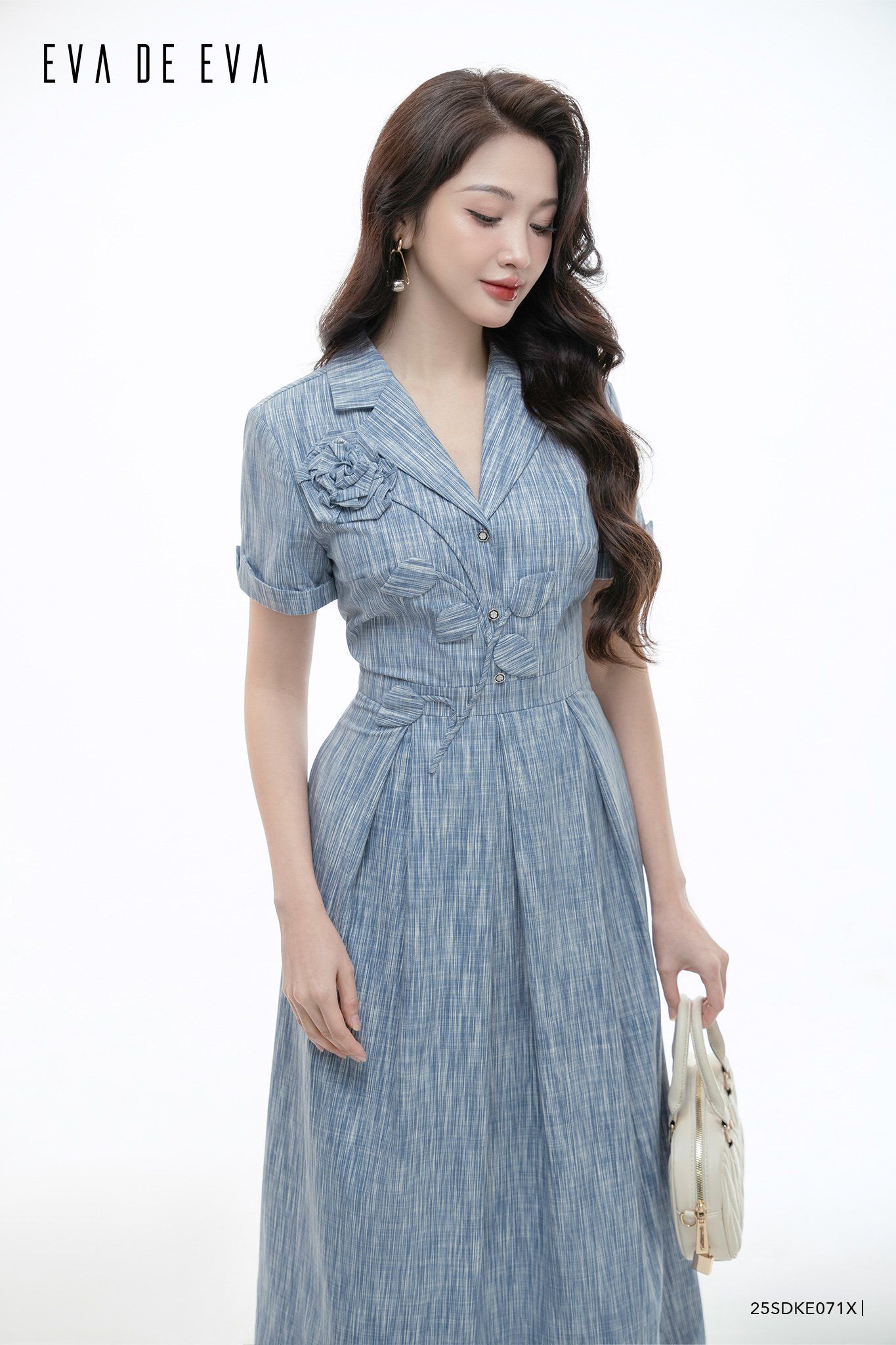  Đầm tay ngắn,  25SDKE071X 