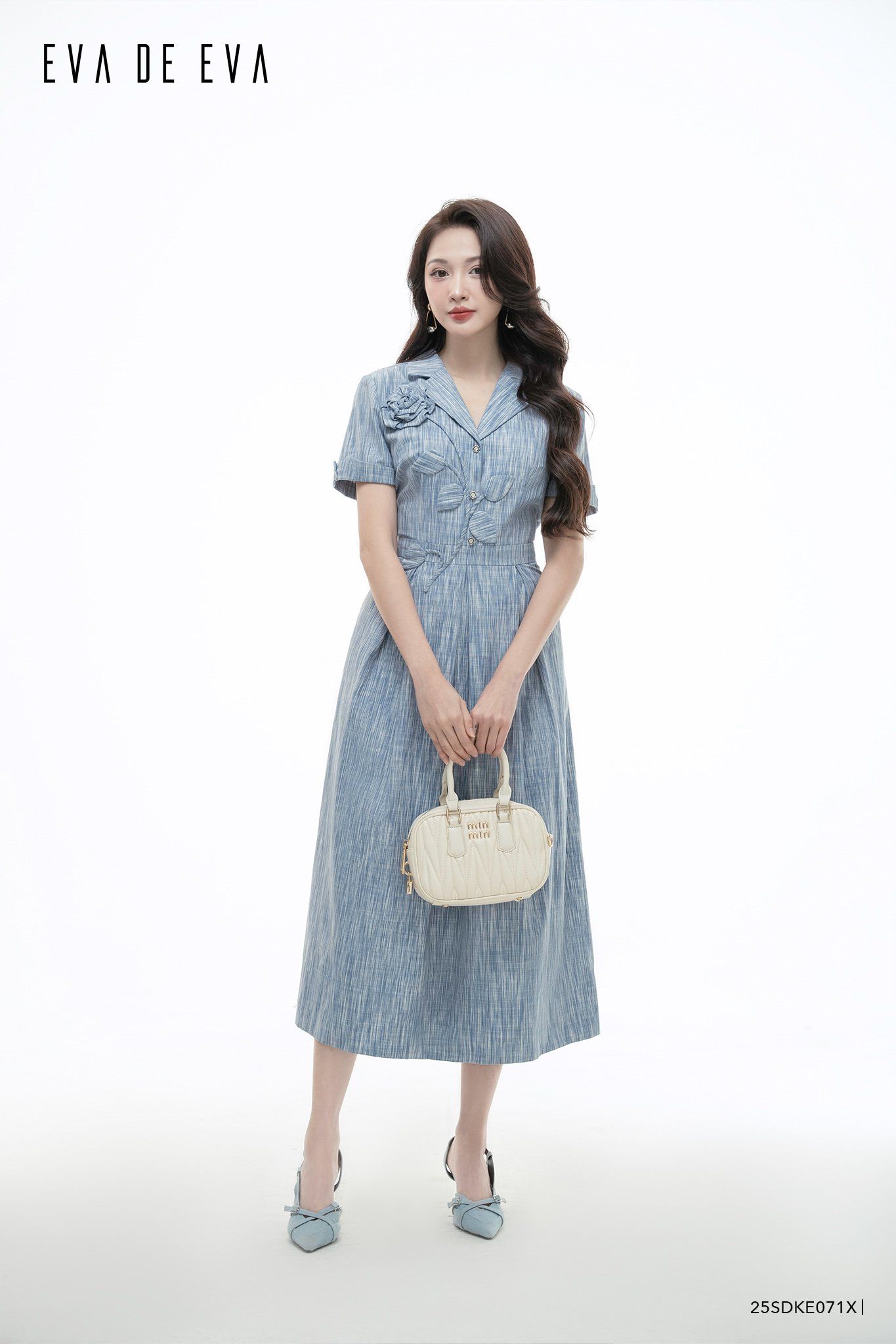  Đầm tay ngắn,  25SDKE071X 