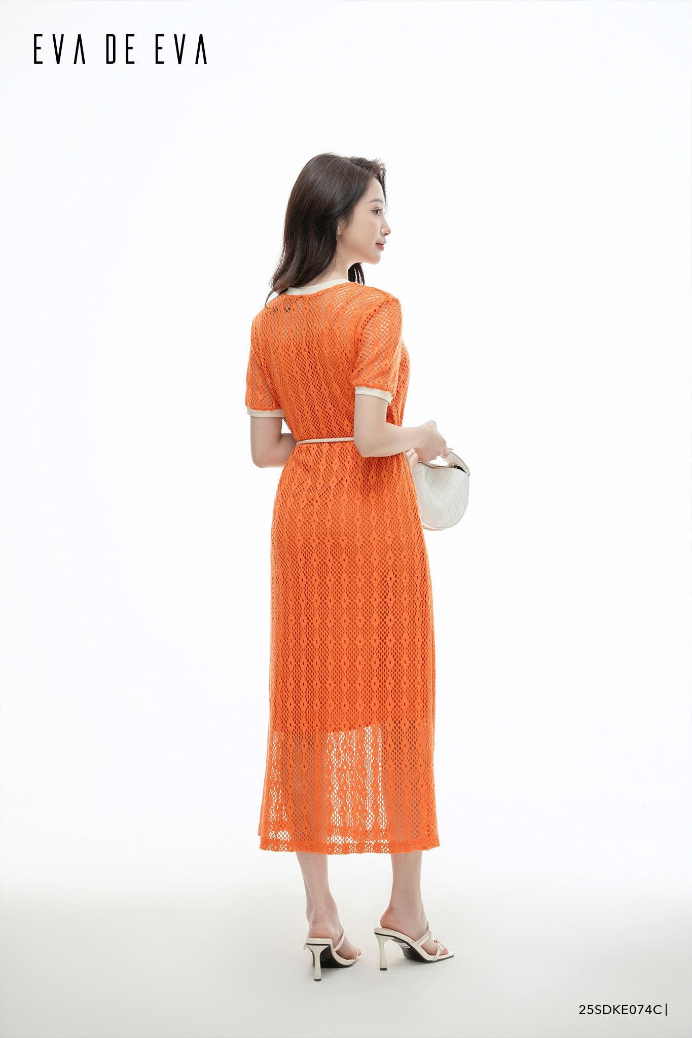  Đầm tay ngắn, Dáng thắt eo 25SDKE074C 