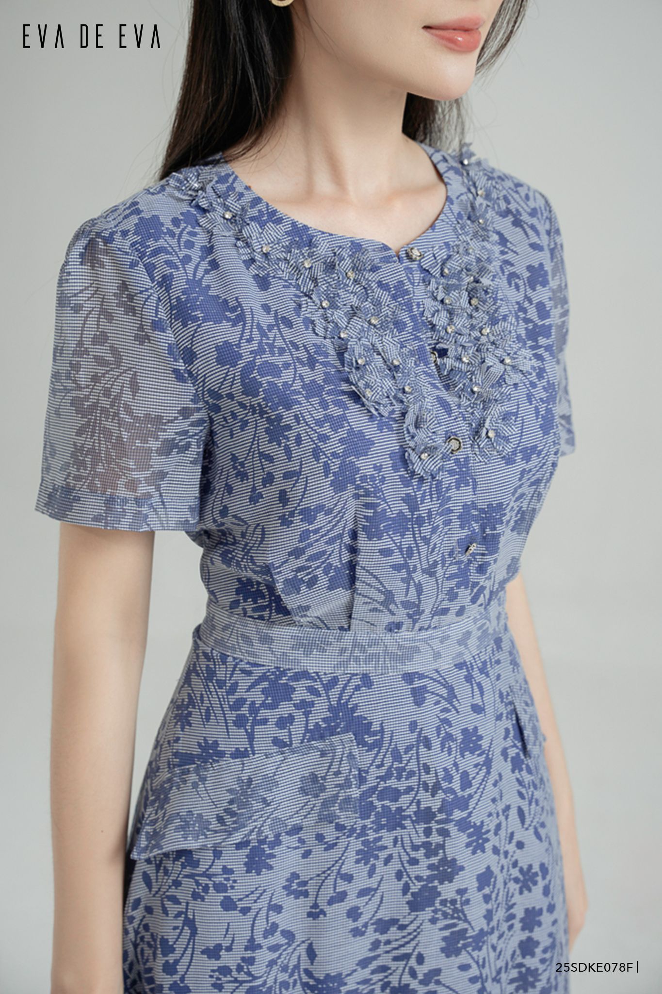  Đầm tay ngắn,  25SDKE078F 
