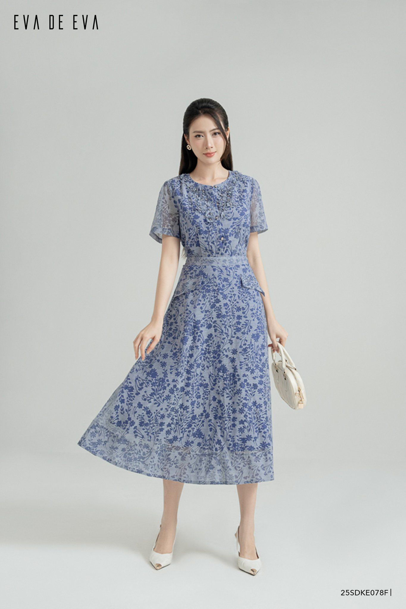  Đầm tay ngắn,  25SDKE078F 