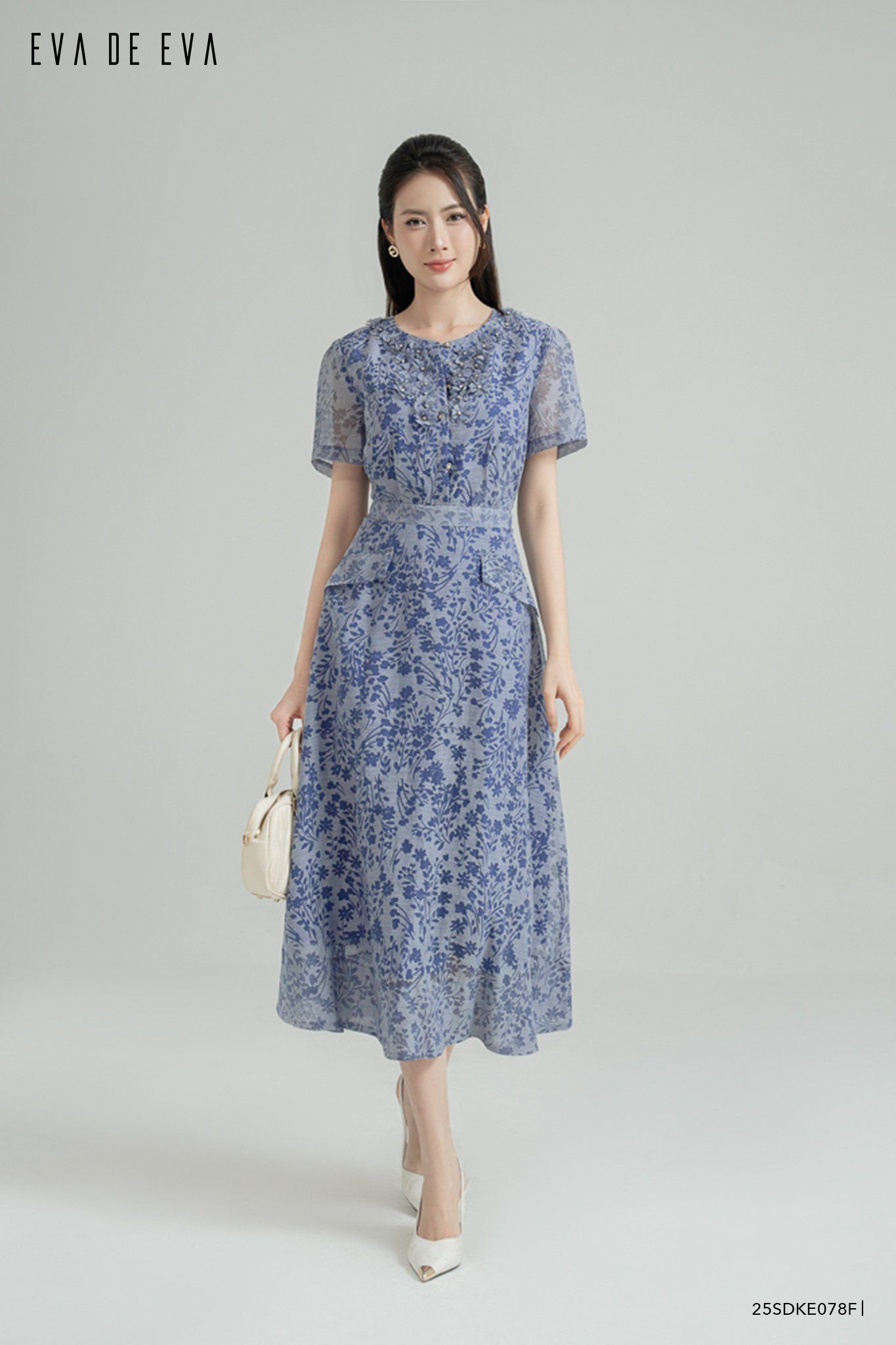  Đầm tay ngắn,  25SDKE078F 