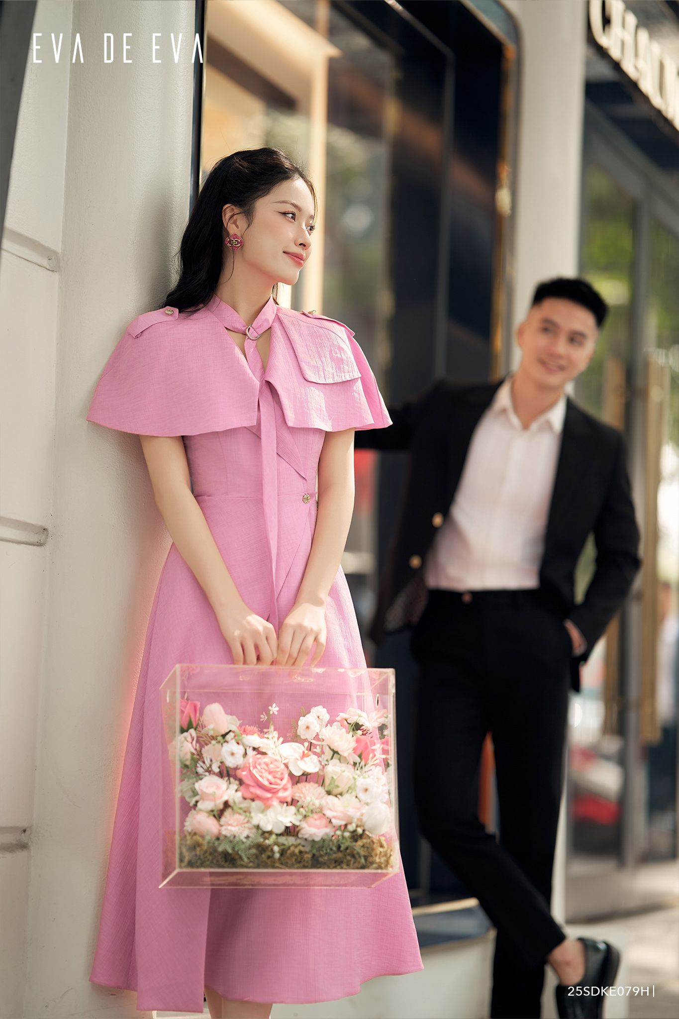  Đầm tay ngắn,  25SDKE079H 
