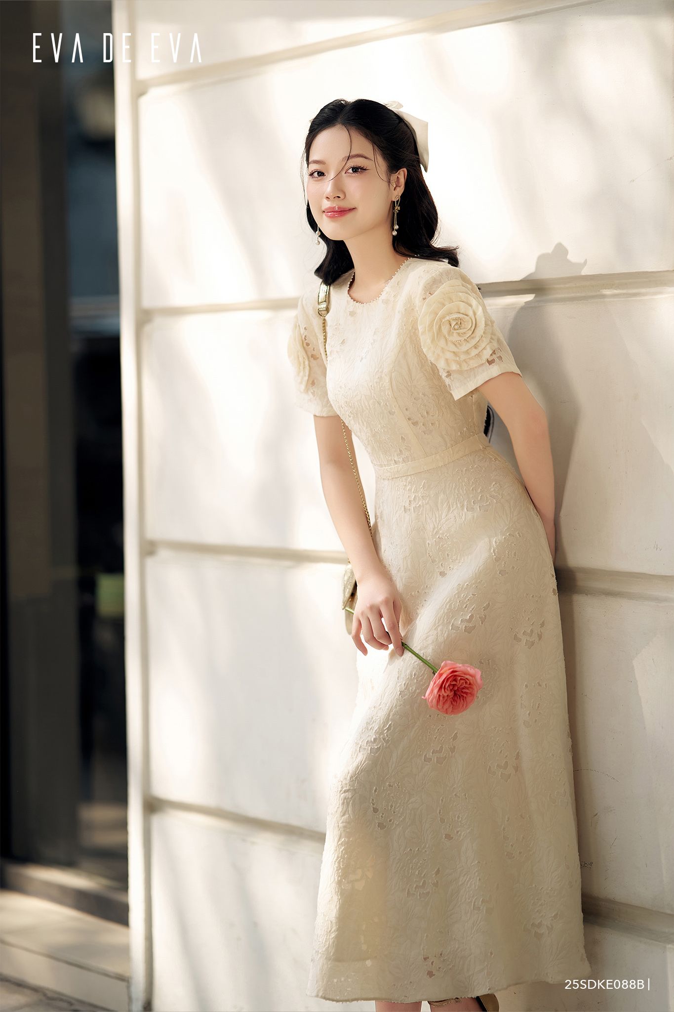  Đầm tay ngắn,  25SDKE088B 