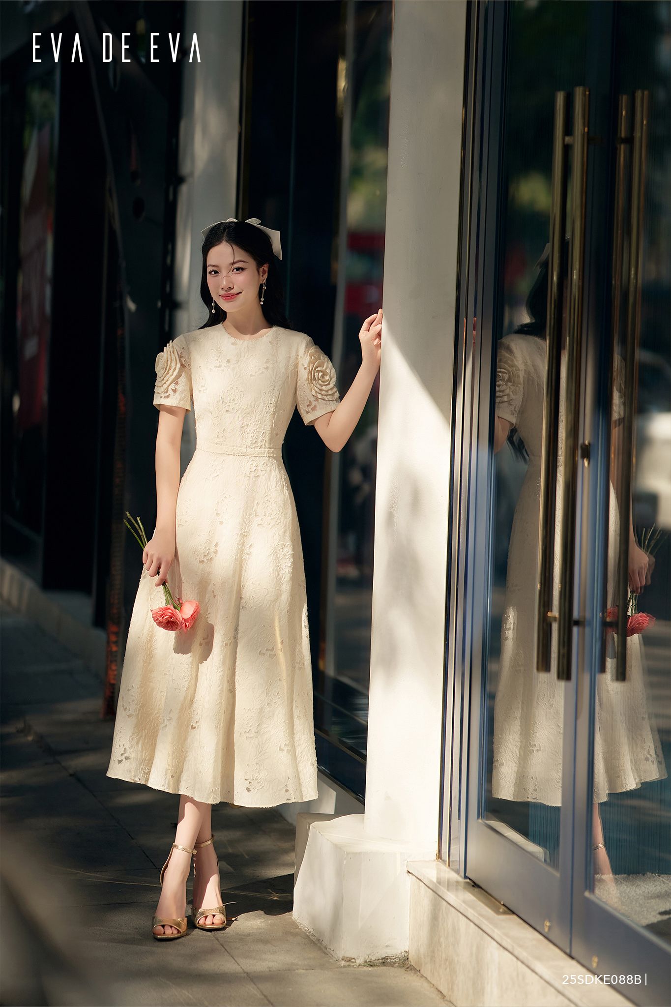  Đầm tay ngắn,  25SDKE088B 