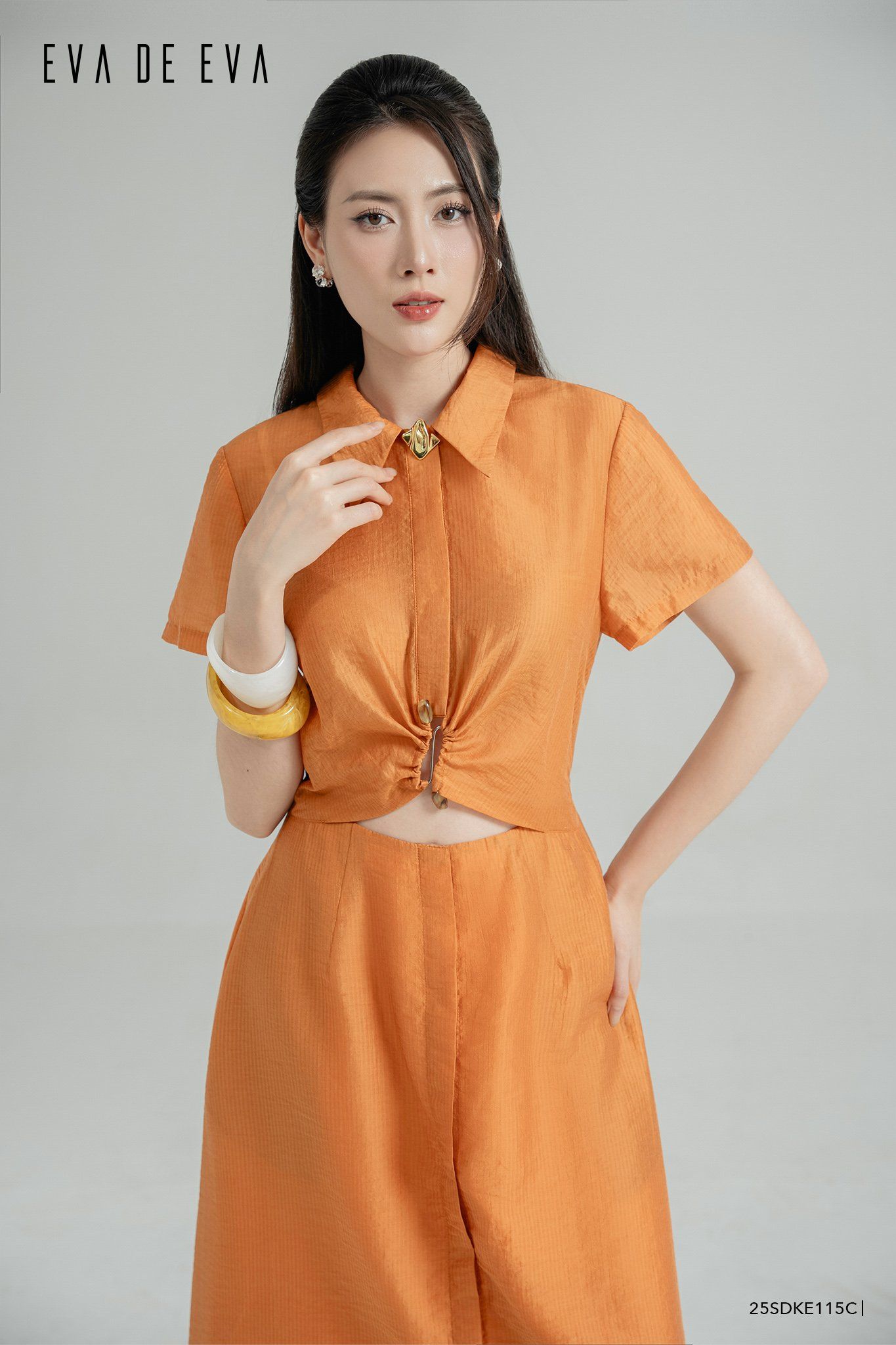  Đầm tay ngắn,  25SDKE115C 