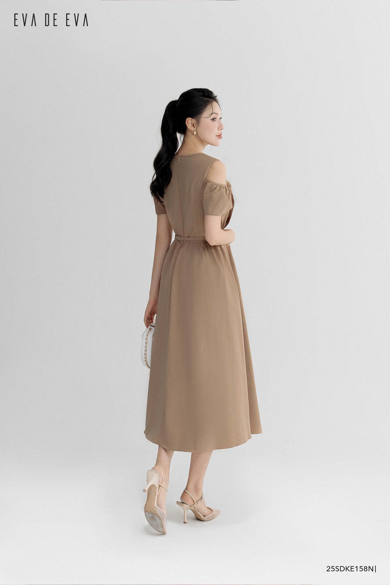  Đầm tay ngắn, Dáng thắt eo 25SDKE158N 