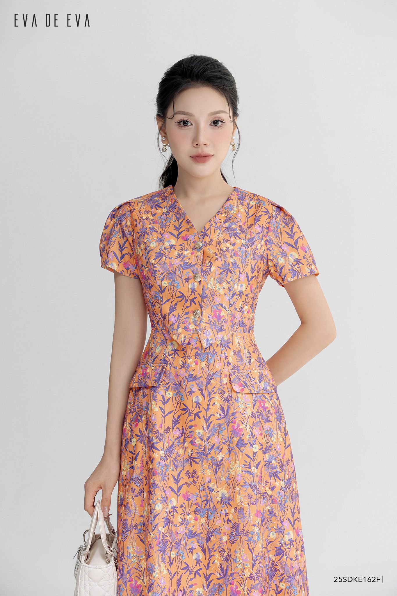  Đầm tay ngắn,  25SDKE162F 