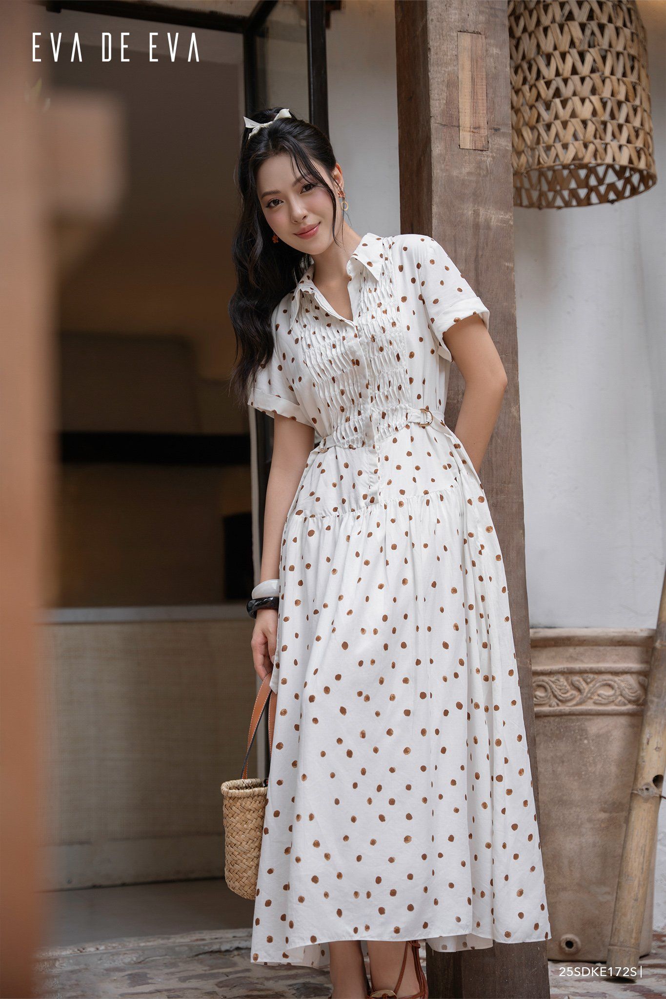  Đầm tay ngắn, Dáng thắt eo 25SDKE172S 