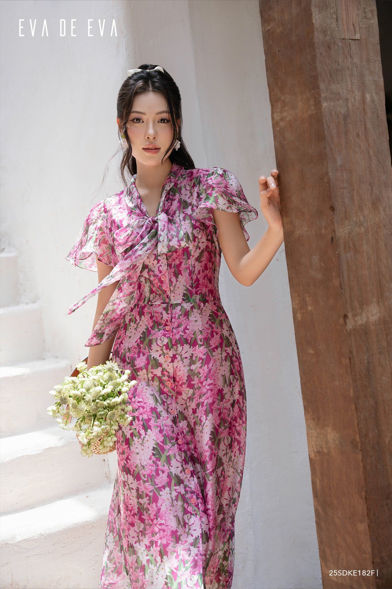  Đầm tay ngắn,  25SDKE182F 