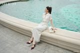  Đầm tay ngắn, Dáng thắt eo 25SDKE186F 