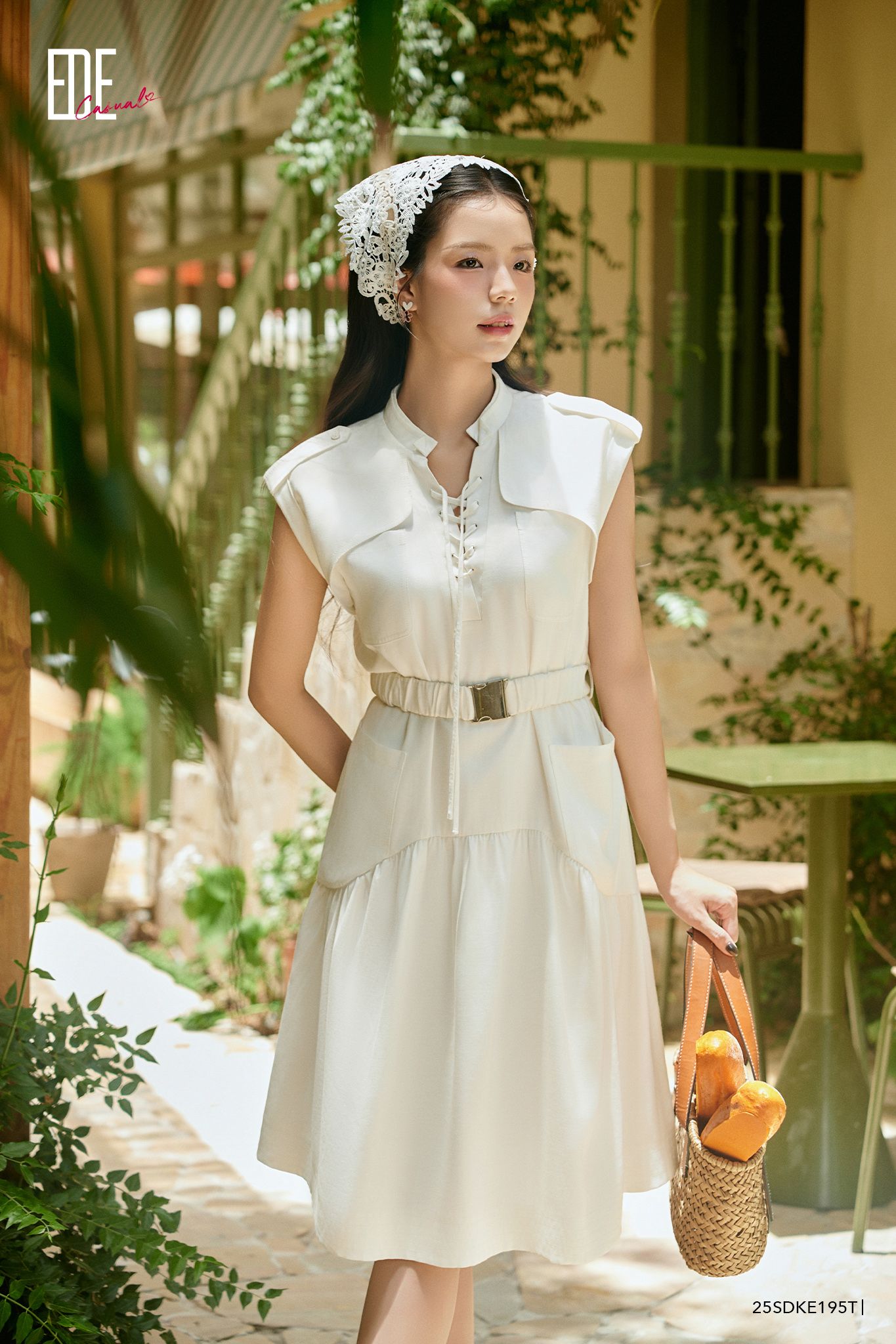  Đầm sát nách, Dáng thắt eo 25SDKE195T 