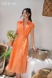  Đầm tay ngắn, Dáng thắt eo 25SDKE199C 
