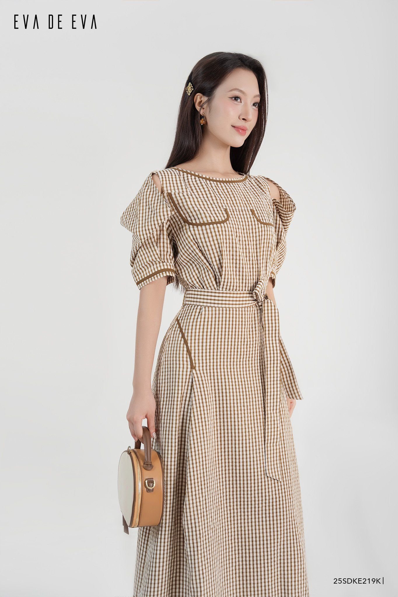  Đầm tay ngắn, Dáng thắt eo 25SDKE219K 