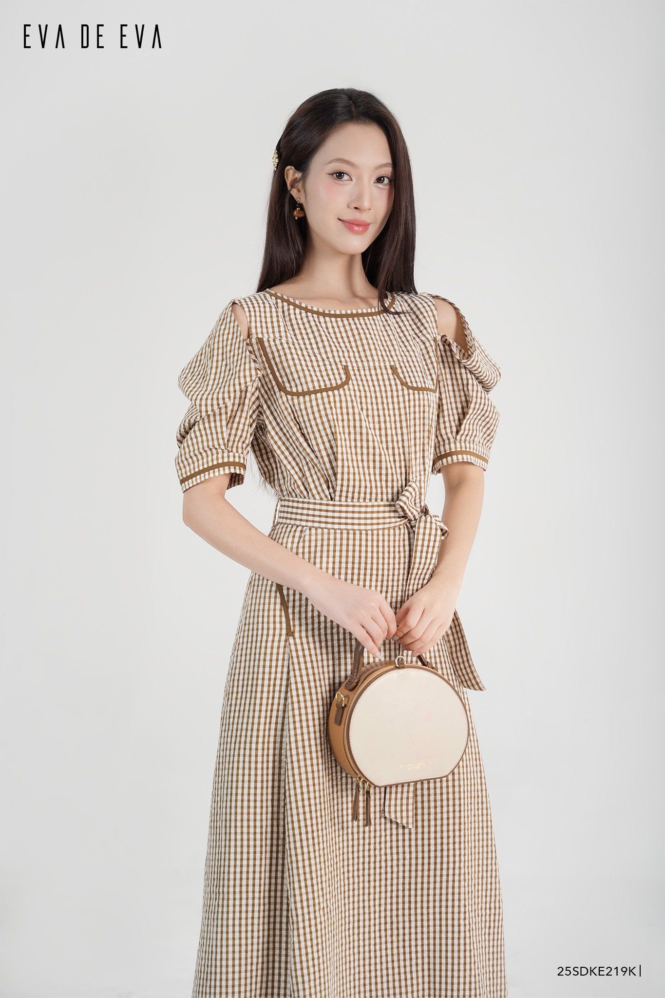  Đầm tay ngắn, Dáng thắt eo 25SDKE219K 