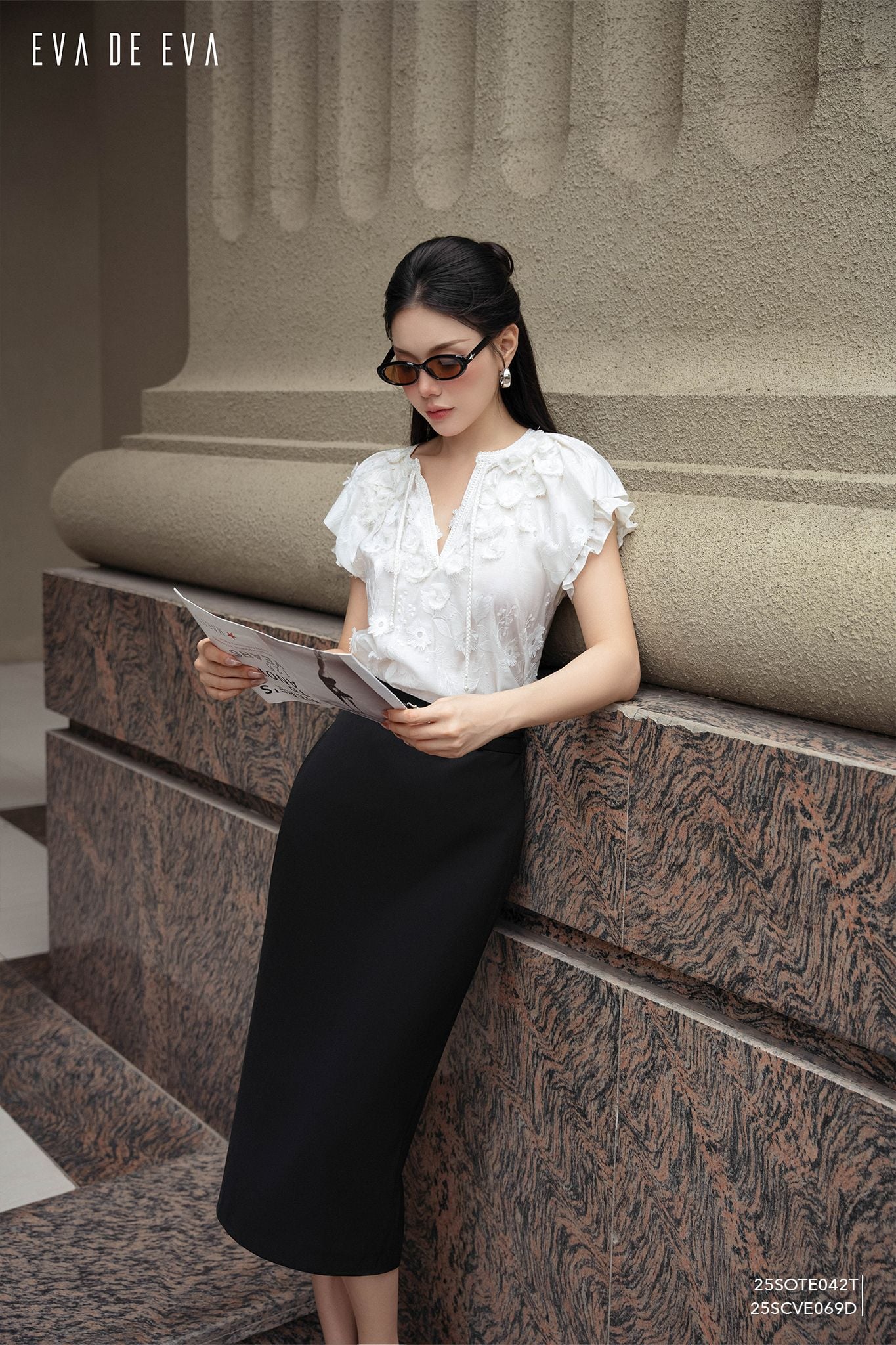  Chân váy Midi, Dáng ôm 25SCVE069D 