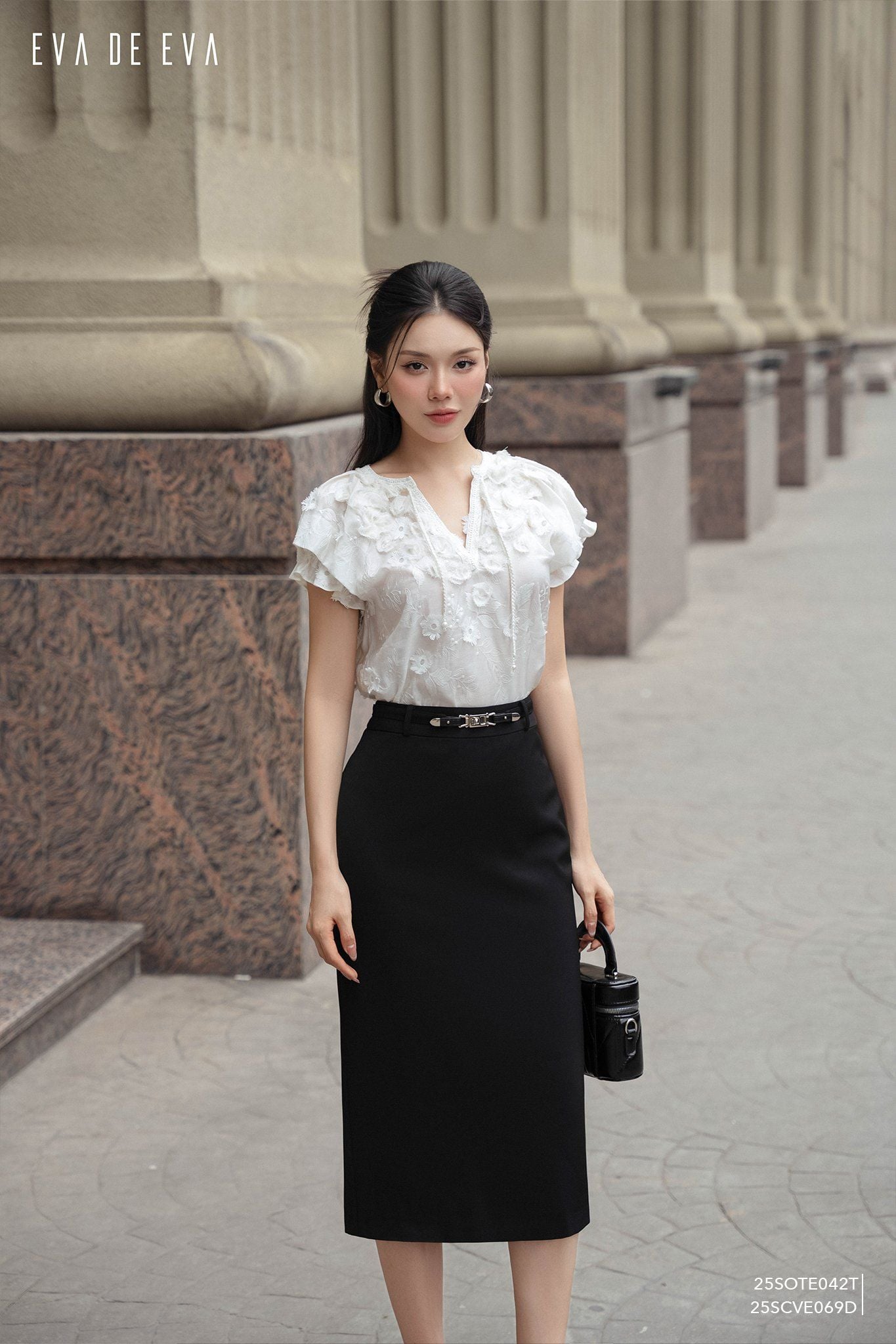  Chân váy Midi, Dáng ôm 25SCVE069D 