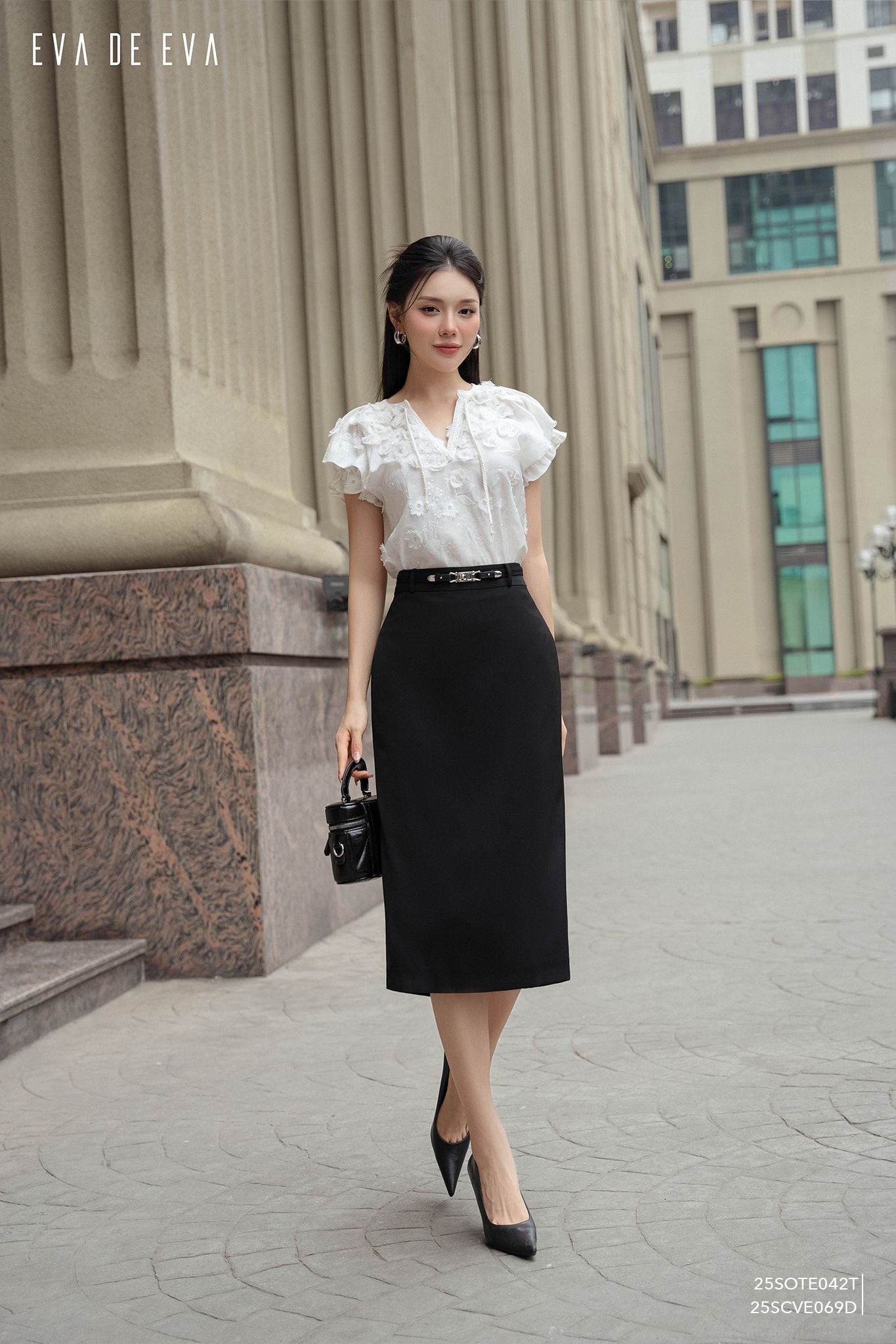  Chân váy Midi, Dáng ôm 25SCVE069D 