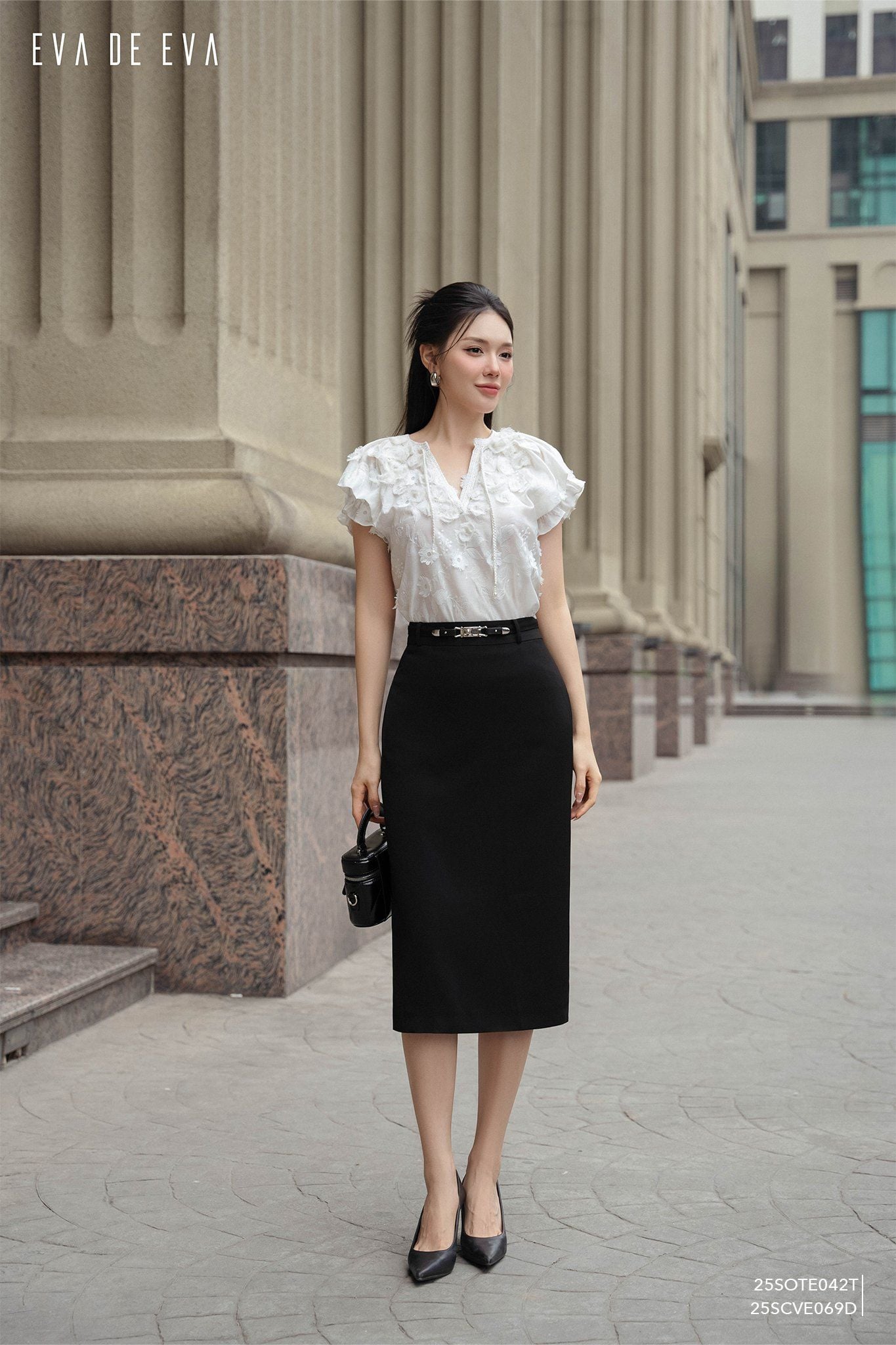  Chân váy Midi, Dáng ôm 25SCVE069D 