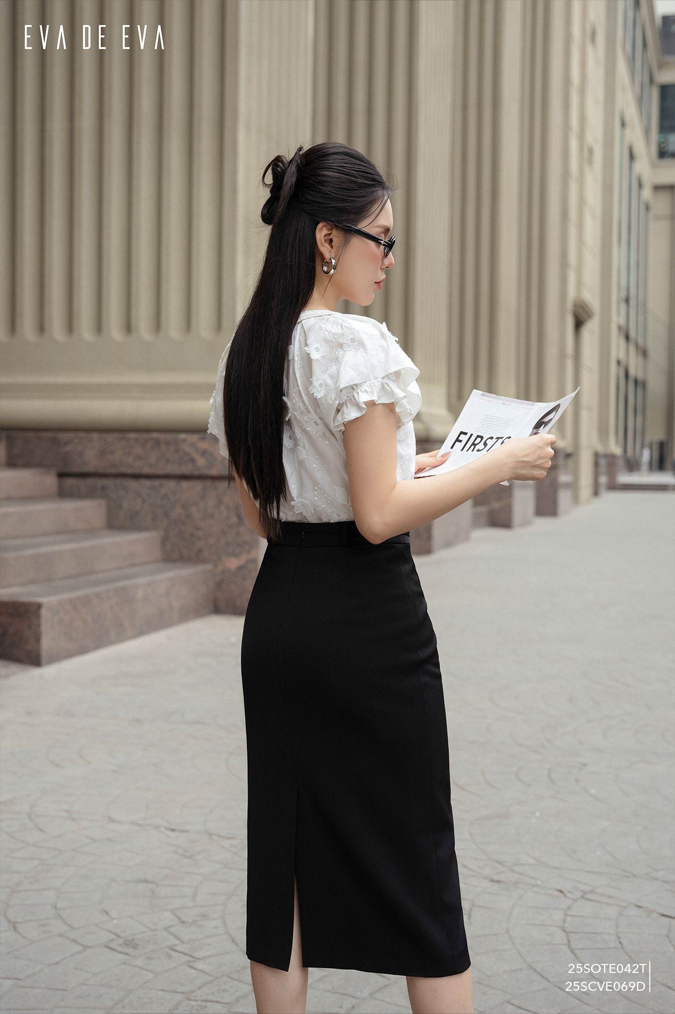  Chân váy Midi, Dáng ôm 25SCVE069D 