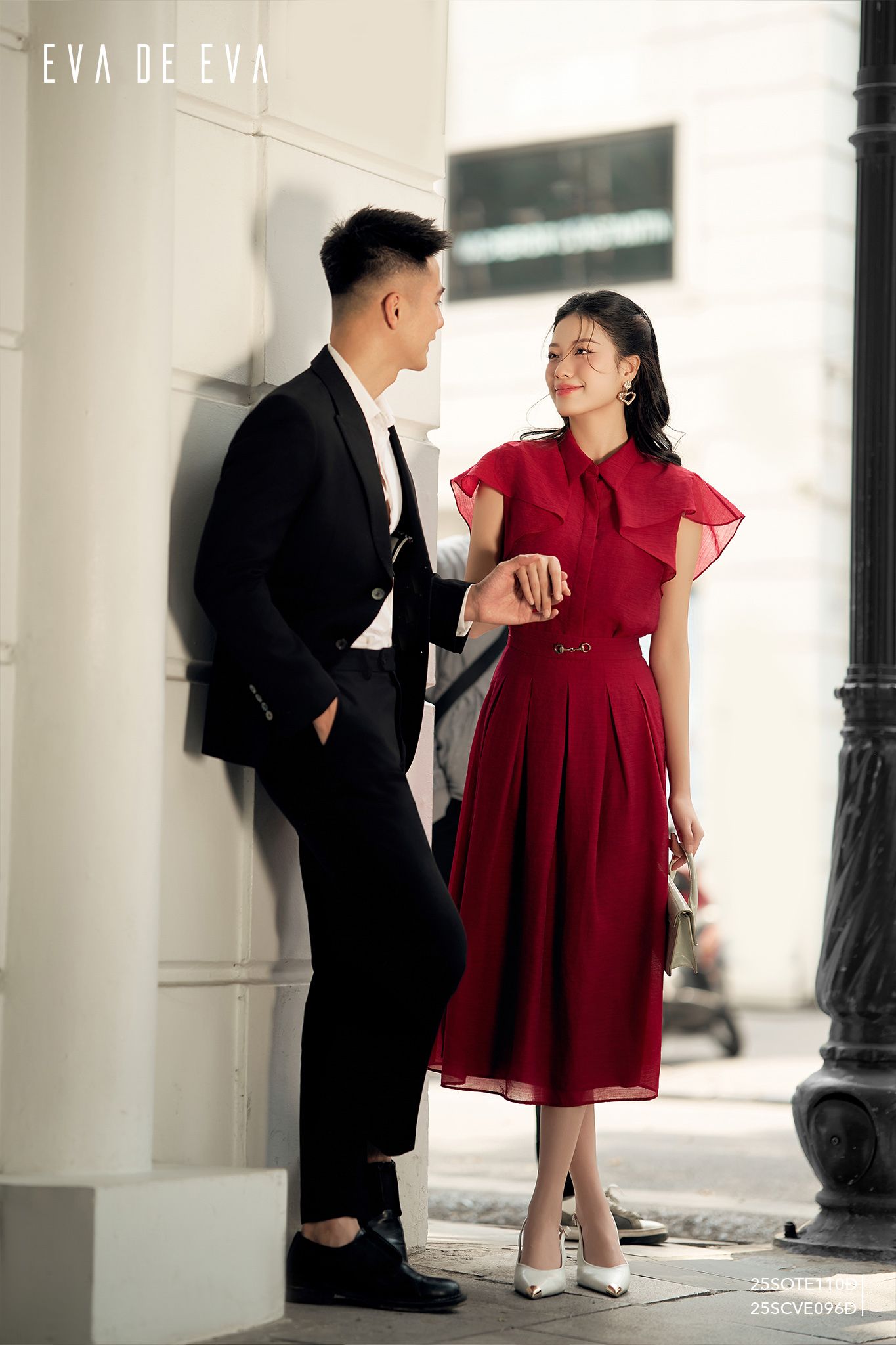  Chân váy Midi, Xếp ly 25SCVE096Đ 