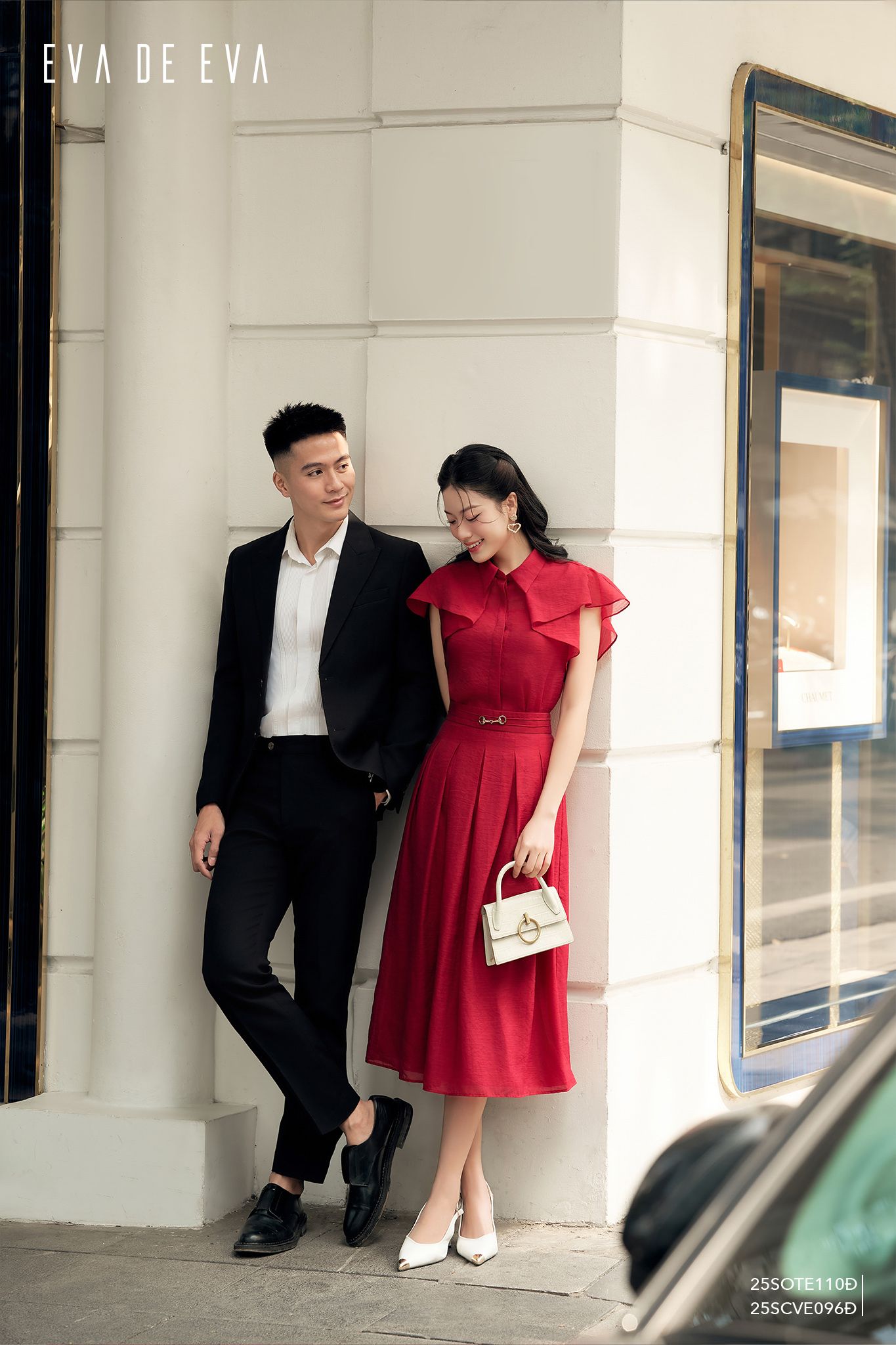  Chân váy Midi, Xếp ly 25SCVE096Đ 