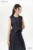  Chân váy Midi, Xếp ly 25SCVE077X 