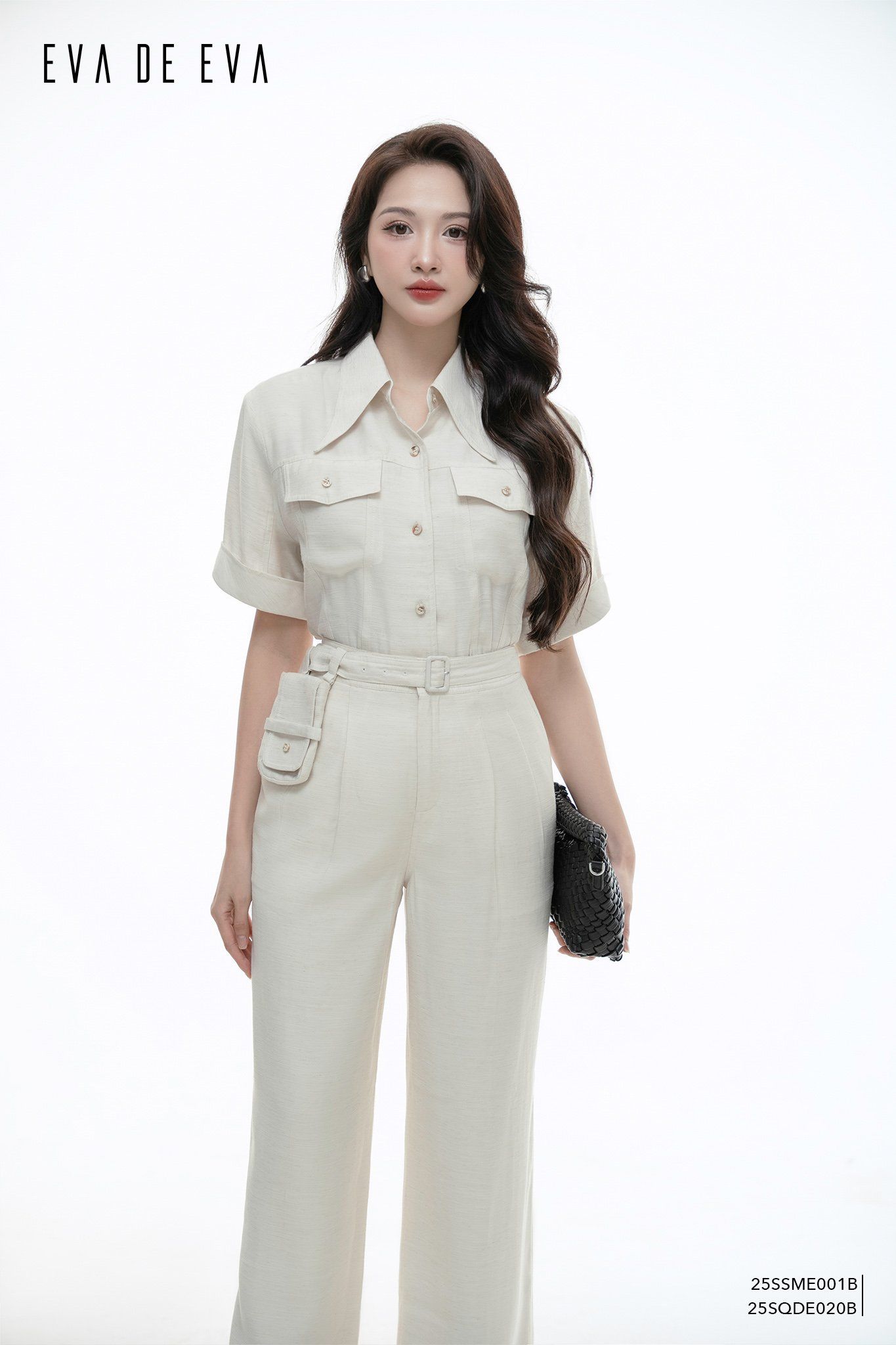  Sơ mi tay ngắn, Dáng sơ vin 25SSME001B 