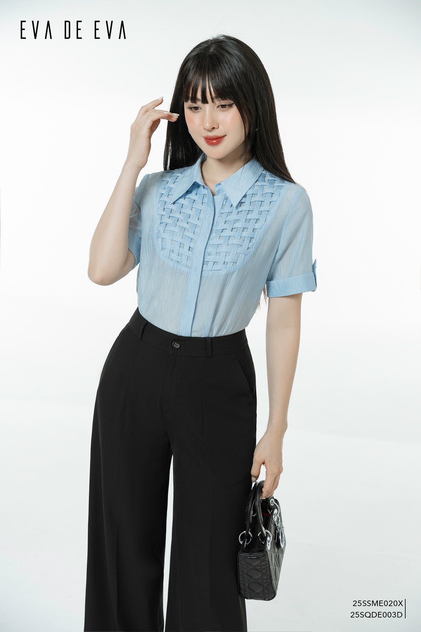  Sơ mi tay ngắn, Dáng sơ vin 25SSME020X 