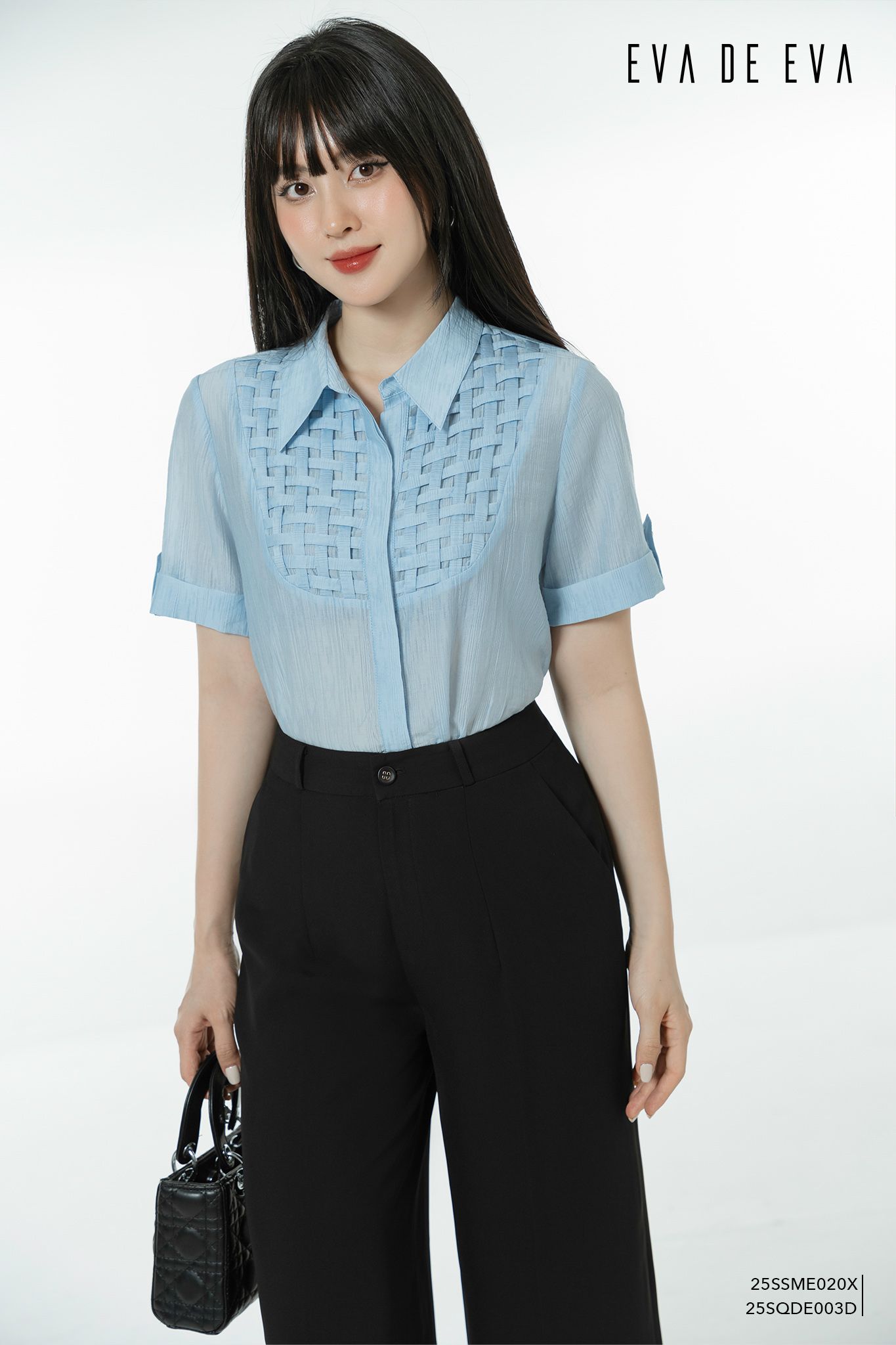  Sơ mi tay ngắn, Dáng sơ vin 25SSME020X 