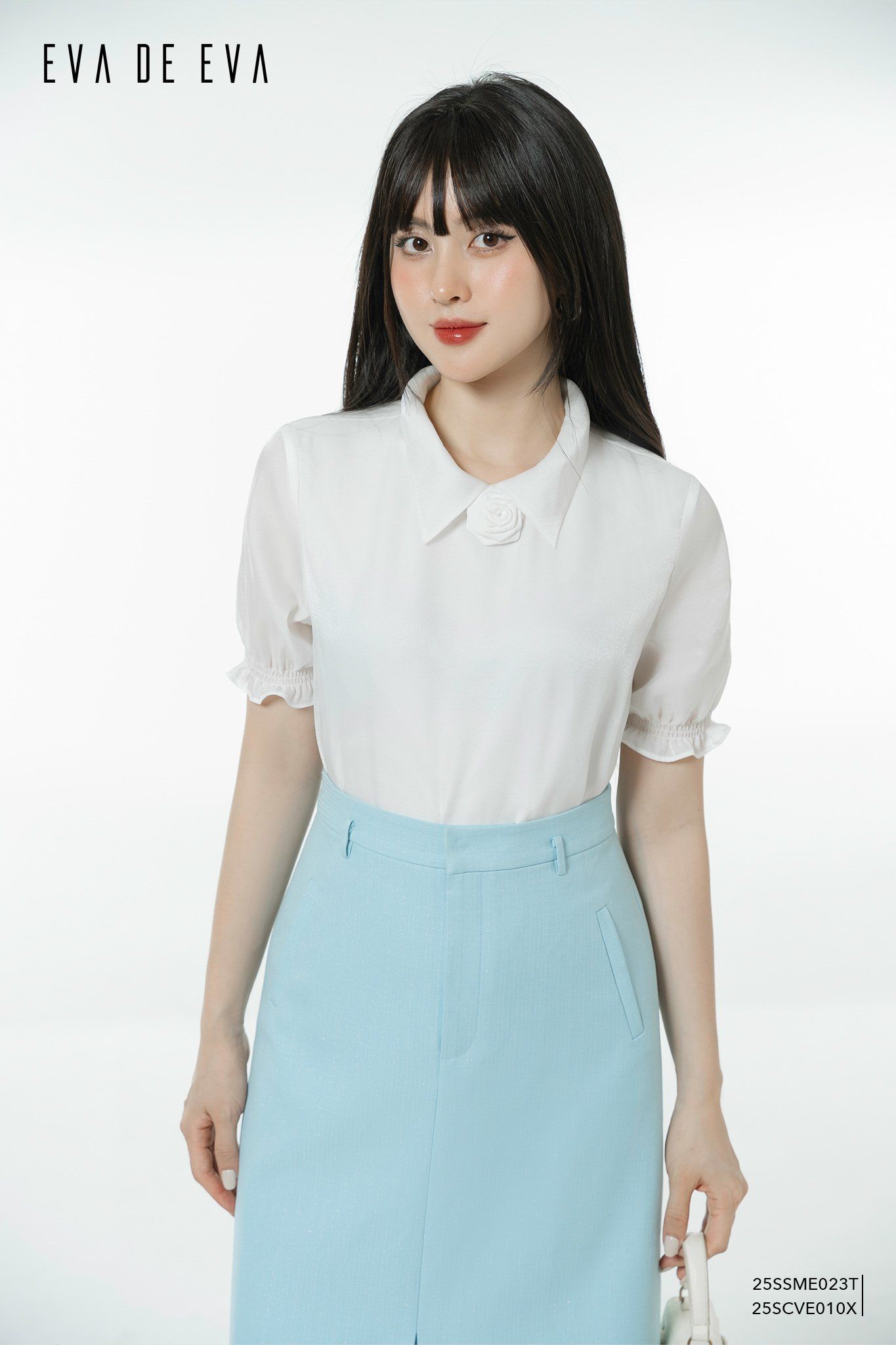  Sơ mi tay ngắn, Dáng sơ vin 25SSME023T 