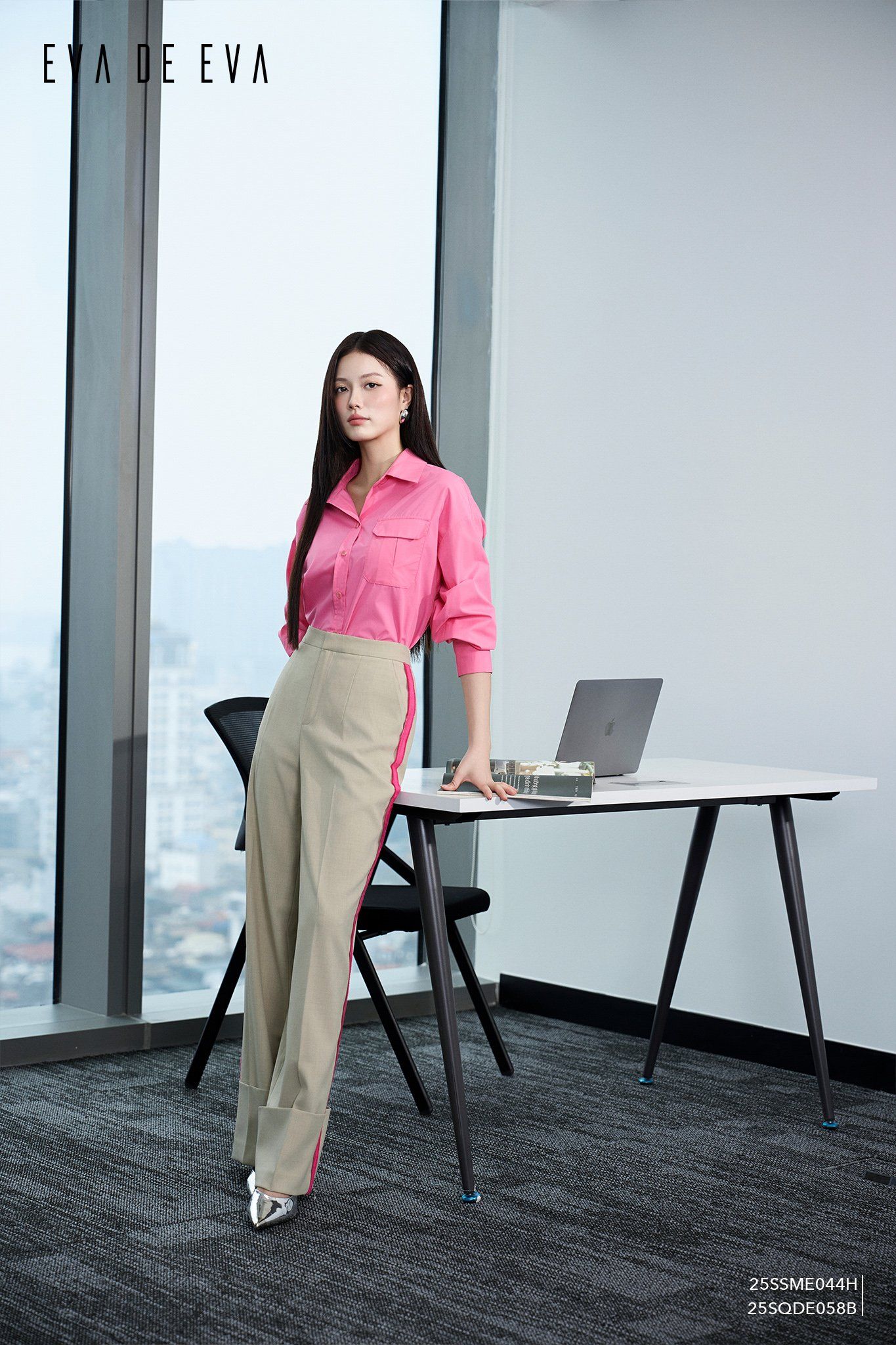  Quần dài, Ống suông 25SQDE058B 