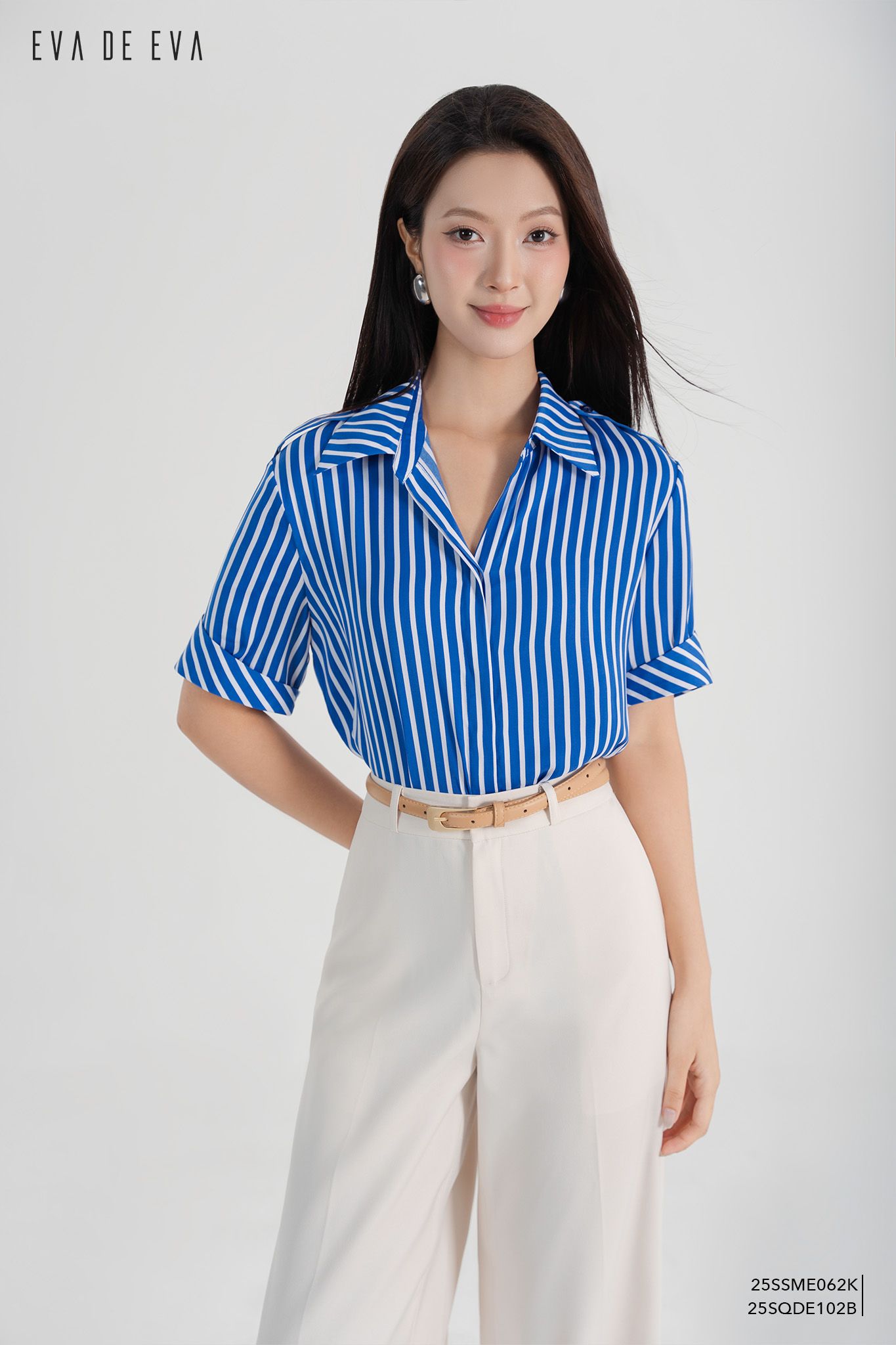  Sơ mi tay ngắn, Dáng sơ vin 25SSME062K 