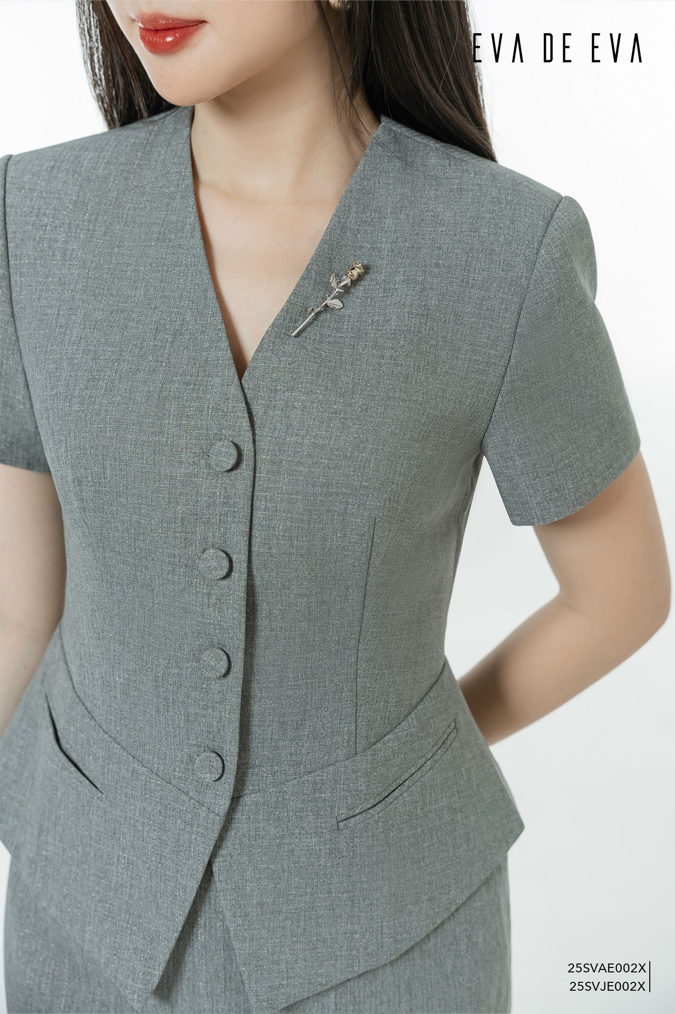  Áo vest trong bộ Vest-Váy,  25SVAE002G 