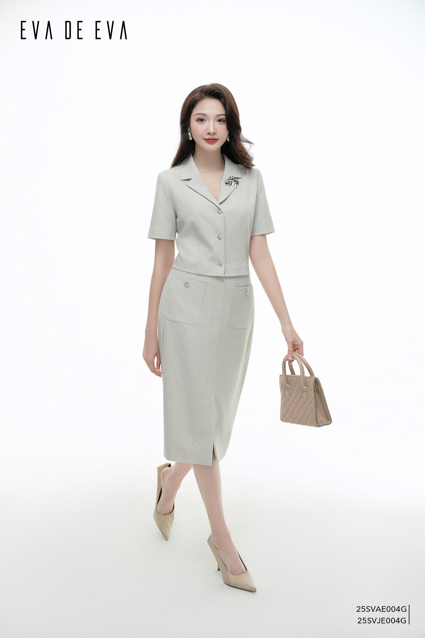  Áo vest trong bộ Vest-Váy,  25SVAE004G 