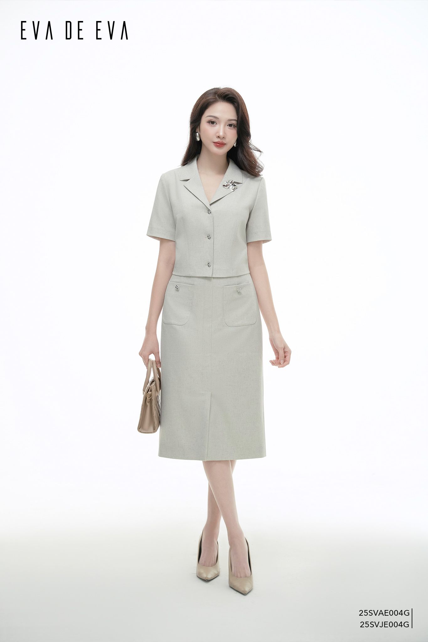  Áo vest trong bộ Vest-Váy,  25SVAE004G 