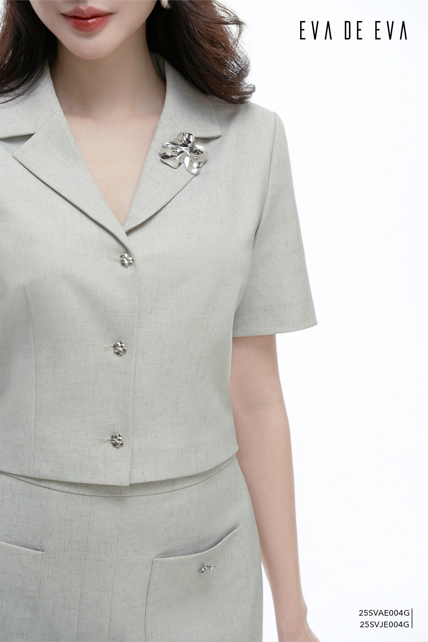  Áo vest trong bộ Vest-Váy,  25SVAE004G 