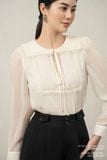  Sơ mi tay lỡ, Dáng sơ vin 22SSME034T 