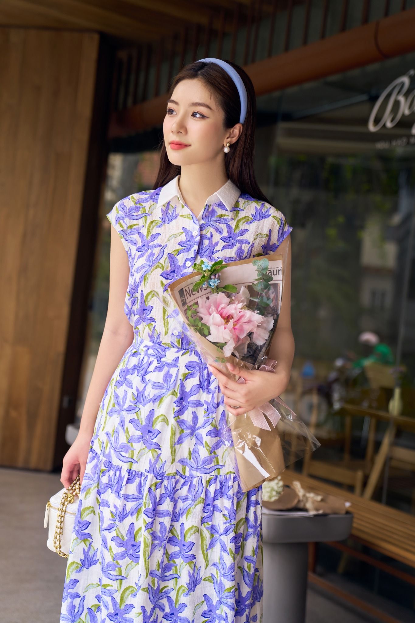 new CHÂN VÁY HOA ĐUÔI CÁ TÍM HỒNG NHÚN BÈO CHUN  CHÂN VÁY HOA NGẮN XÒE   Shopee Việt Nam
