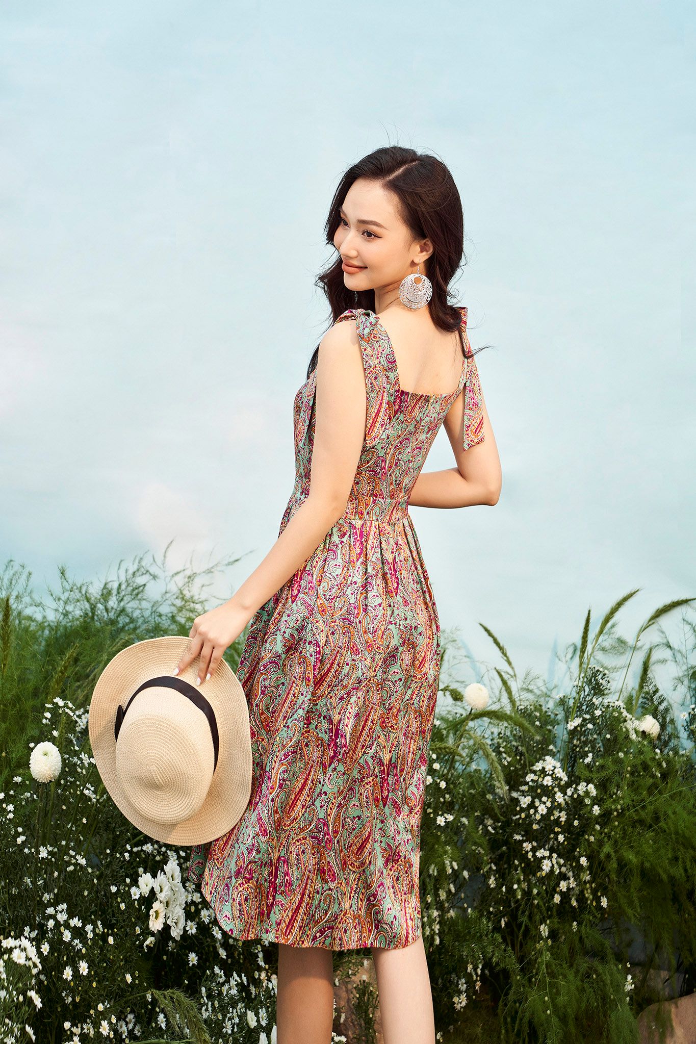  Đầm hai dây, Dáng thắt eo 21SDKE376F 