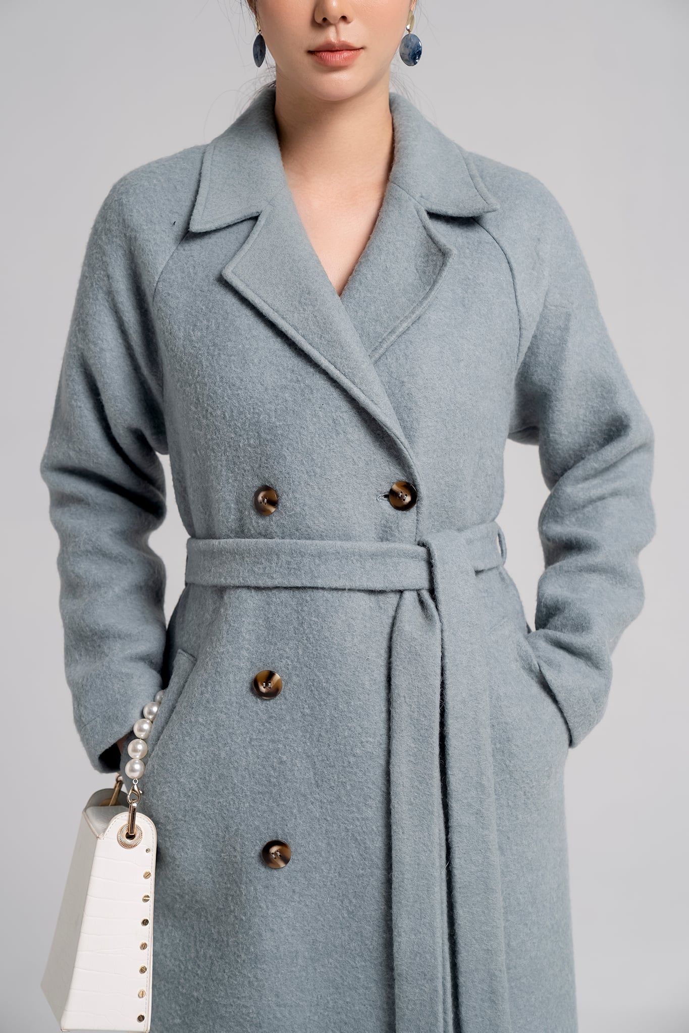  Khoác Măng tô, Dáng dài qua gối 21SCOE005X 