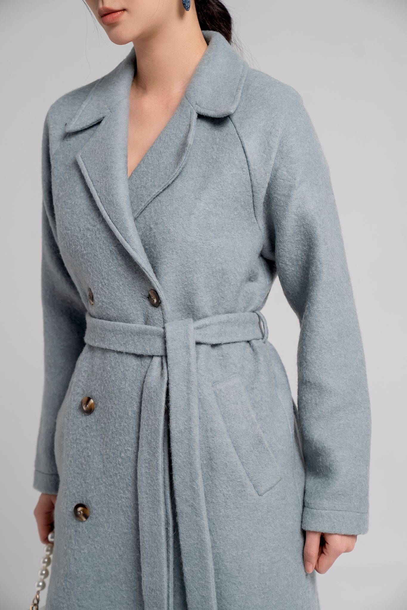  Khoác Măng tô, Dáng dài qua gối 21SCOE005X 