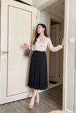  Chân váy Midi, Xếp ly 21ACVE057D 
