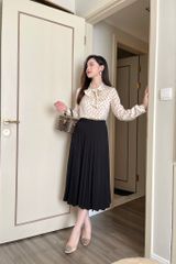  Chân váy Midi, Xếp ly 21ACVE057D 
