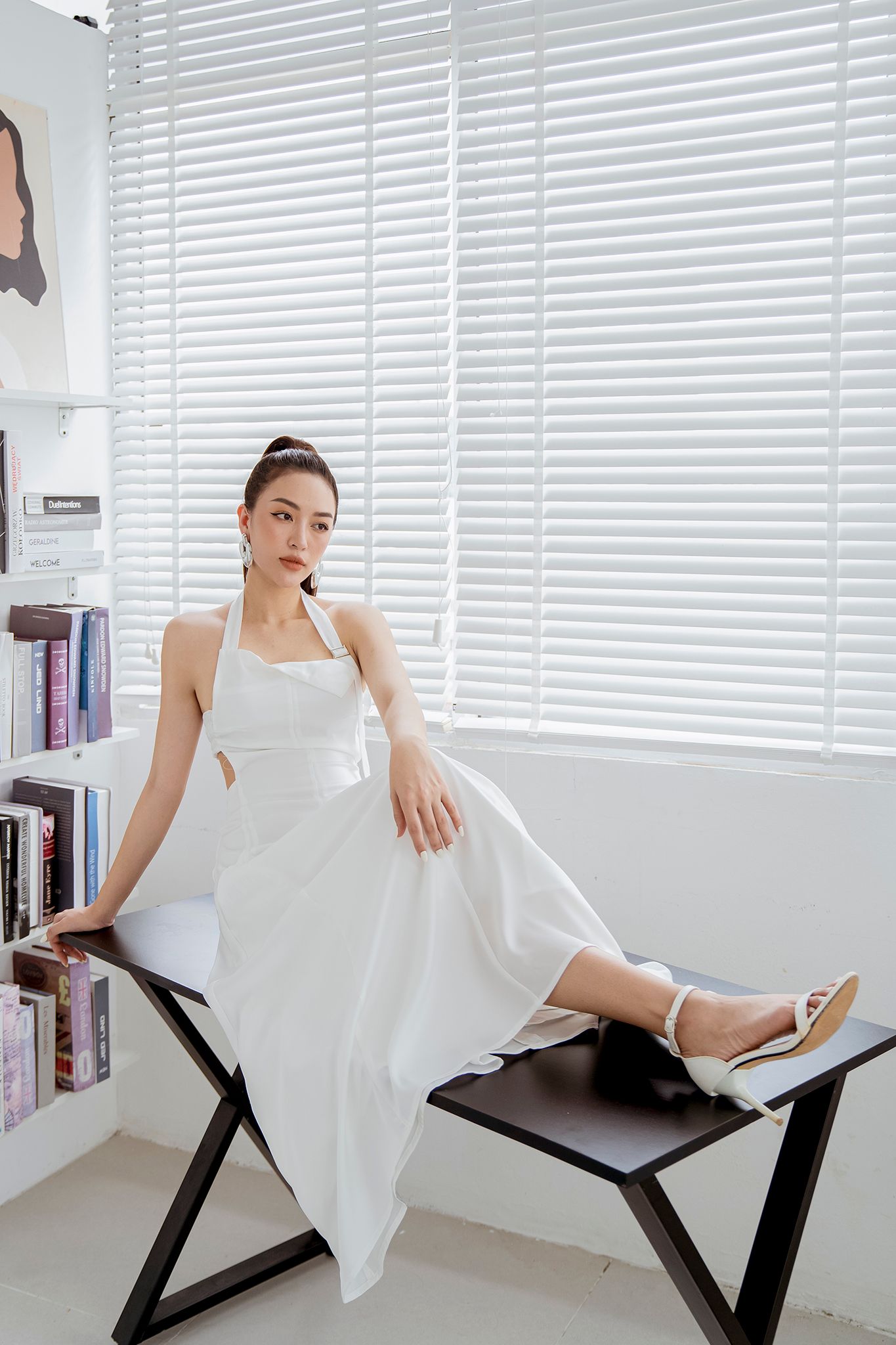  Đầm hai dây, Dáng thắt eo 21SDKO047T 