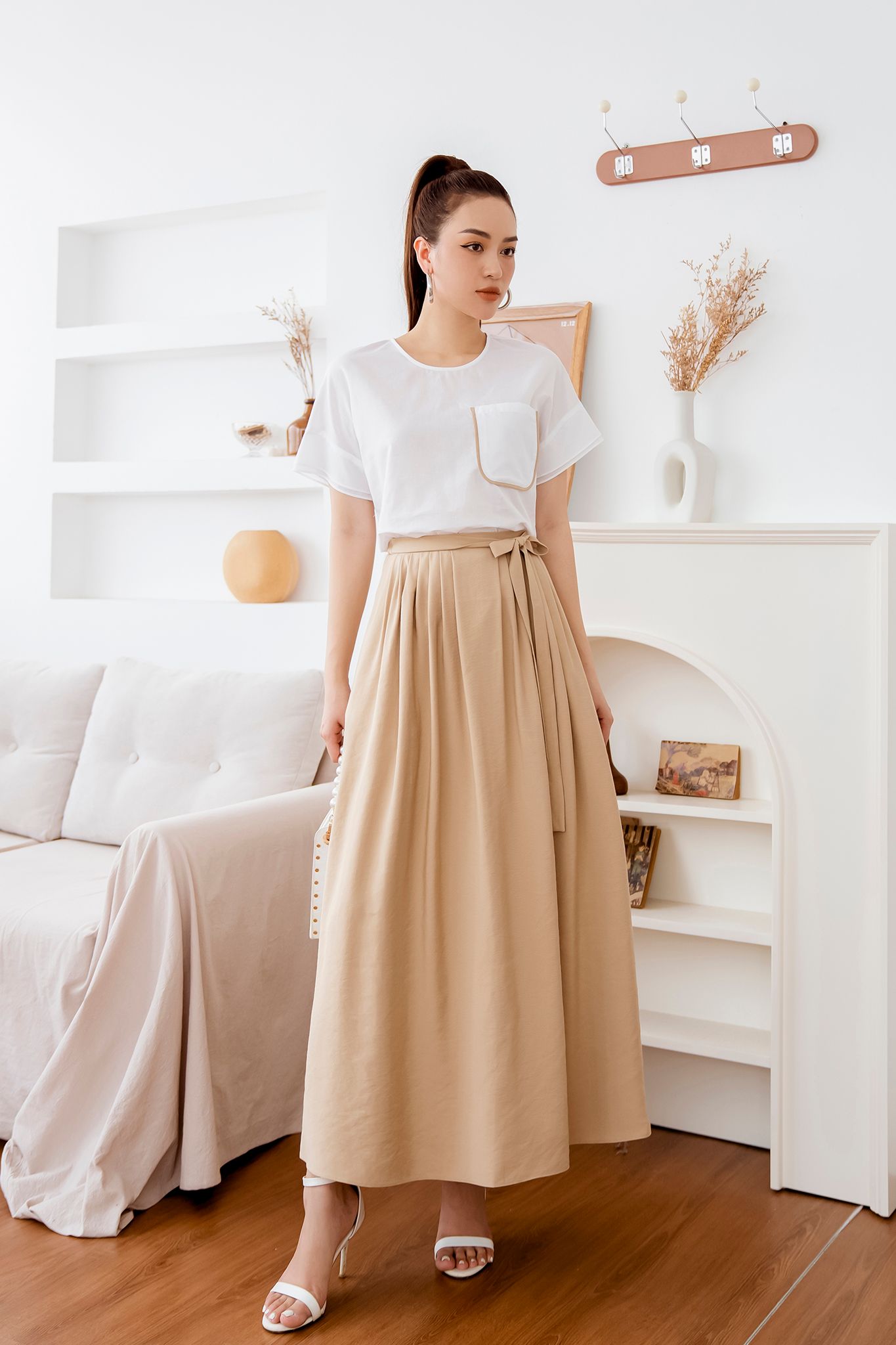 Bỏ túi 11 cách phối đồ với chân váy maxi dài mix đồ với chân váy maxi mặc  đẹp như fashionista