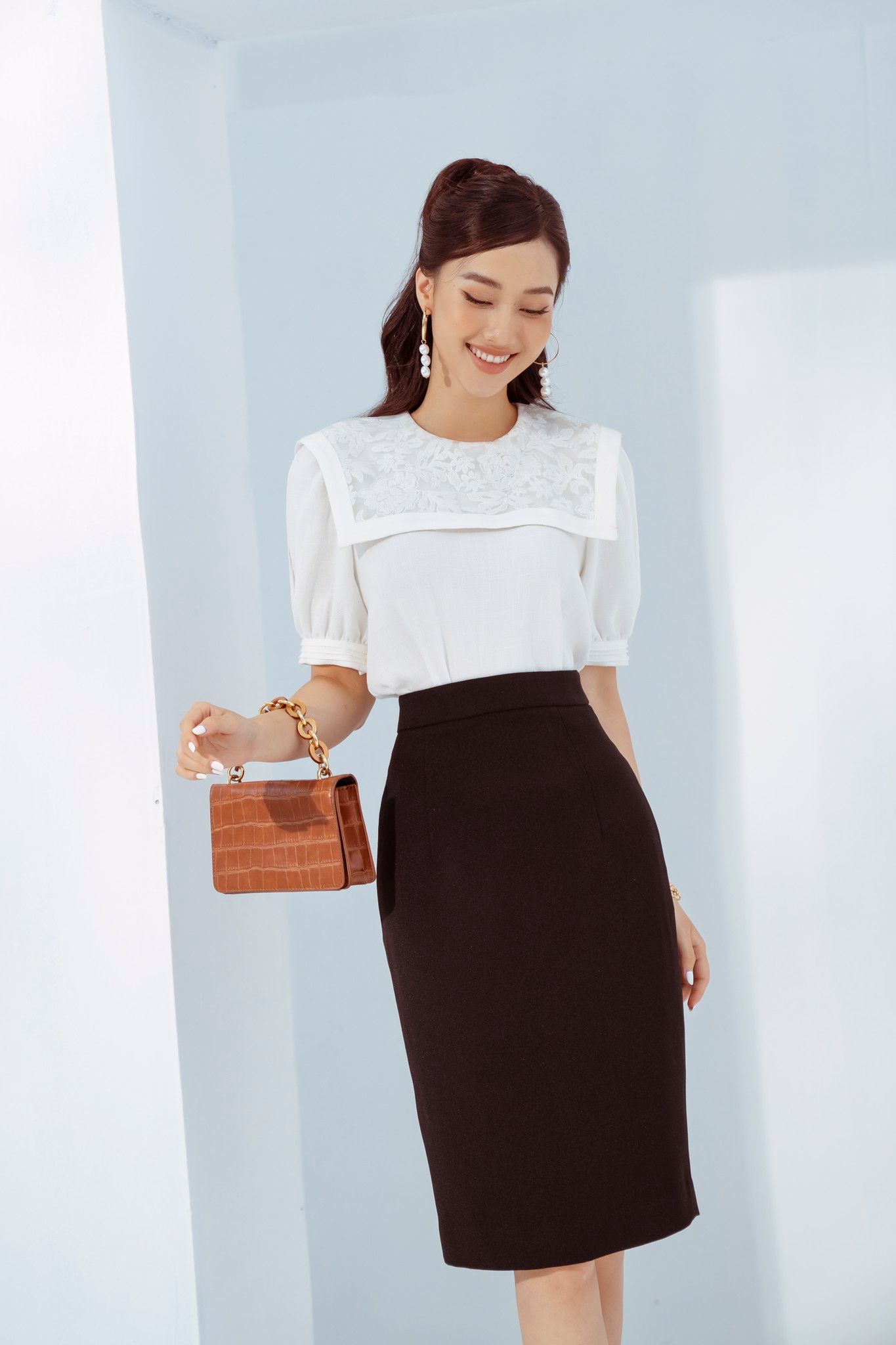 Mua Chân váy co giãn dáng dài ngang đầu gối  Tiki